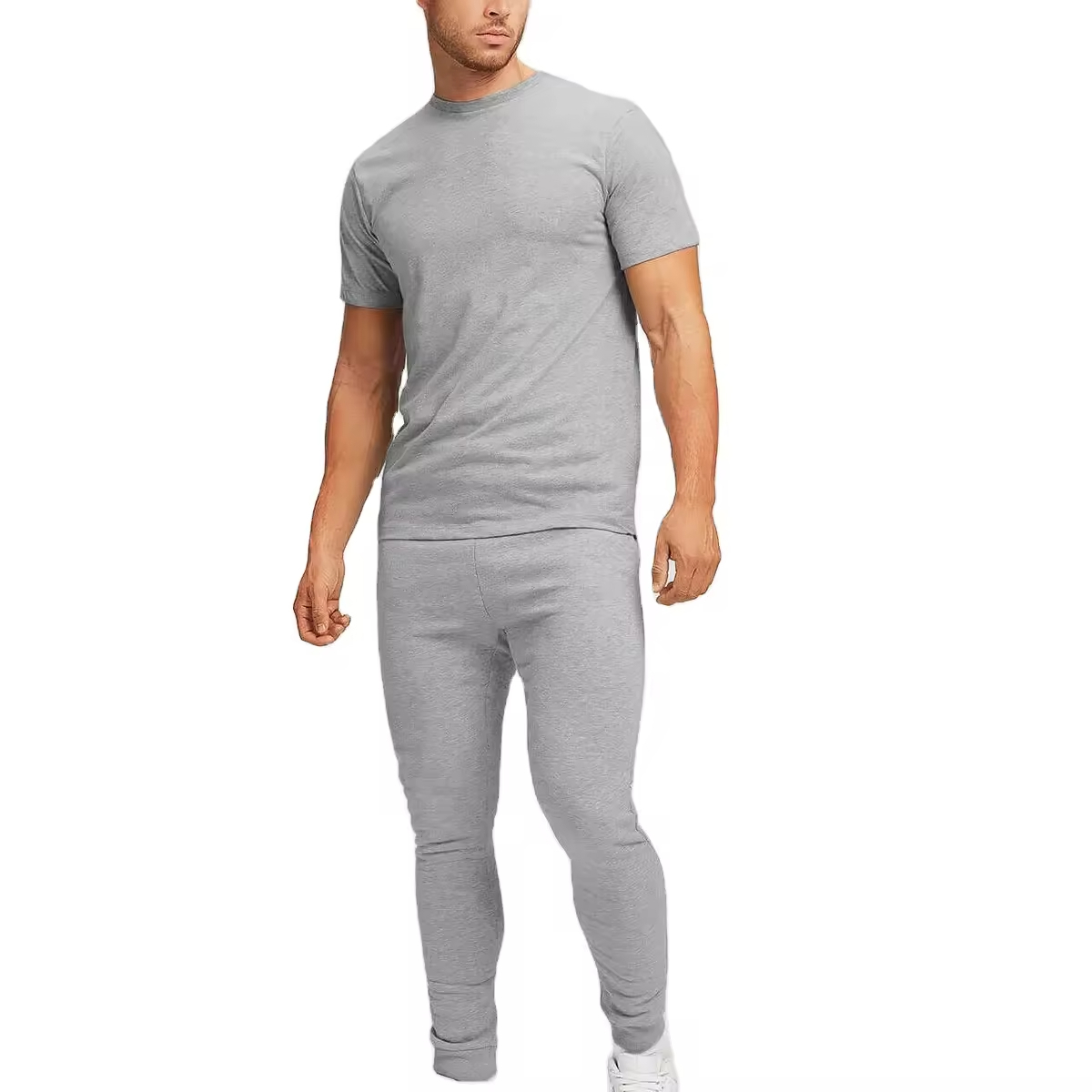 Gym T Shirt Custom Logo and Fitted Fitness Quick Dry 80% Cotton 20% Spandex Men T Shirt