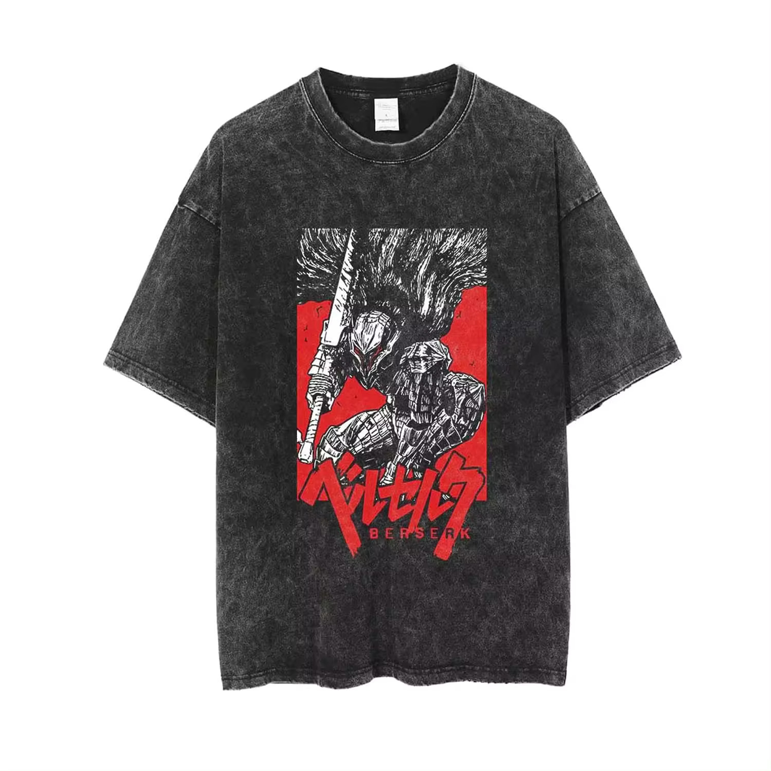 Easy Everyday Tee Acid Wash with Dropped Shoulders (Adult, One Size) with DTF PRINTING