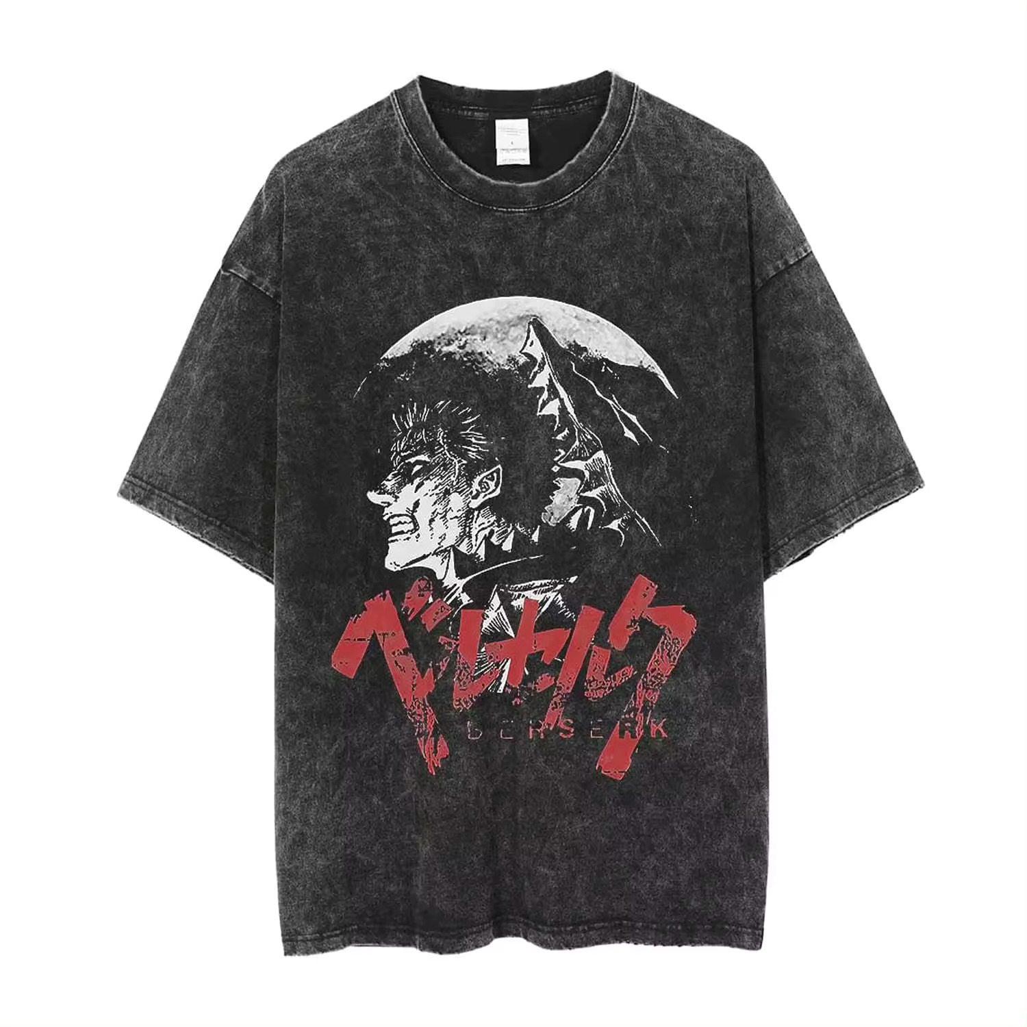 Easy Everyday Tee Acid Wash with Dropped Shoulders (Adult, One Size) with DTF PRINTING - view 2