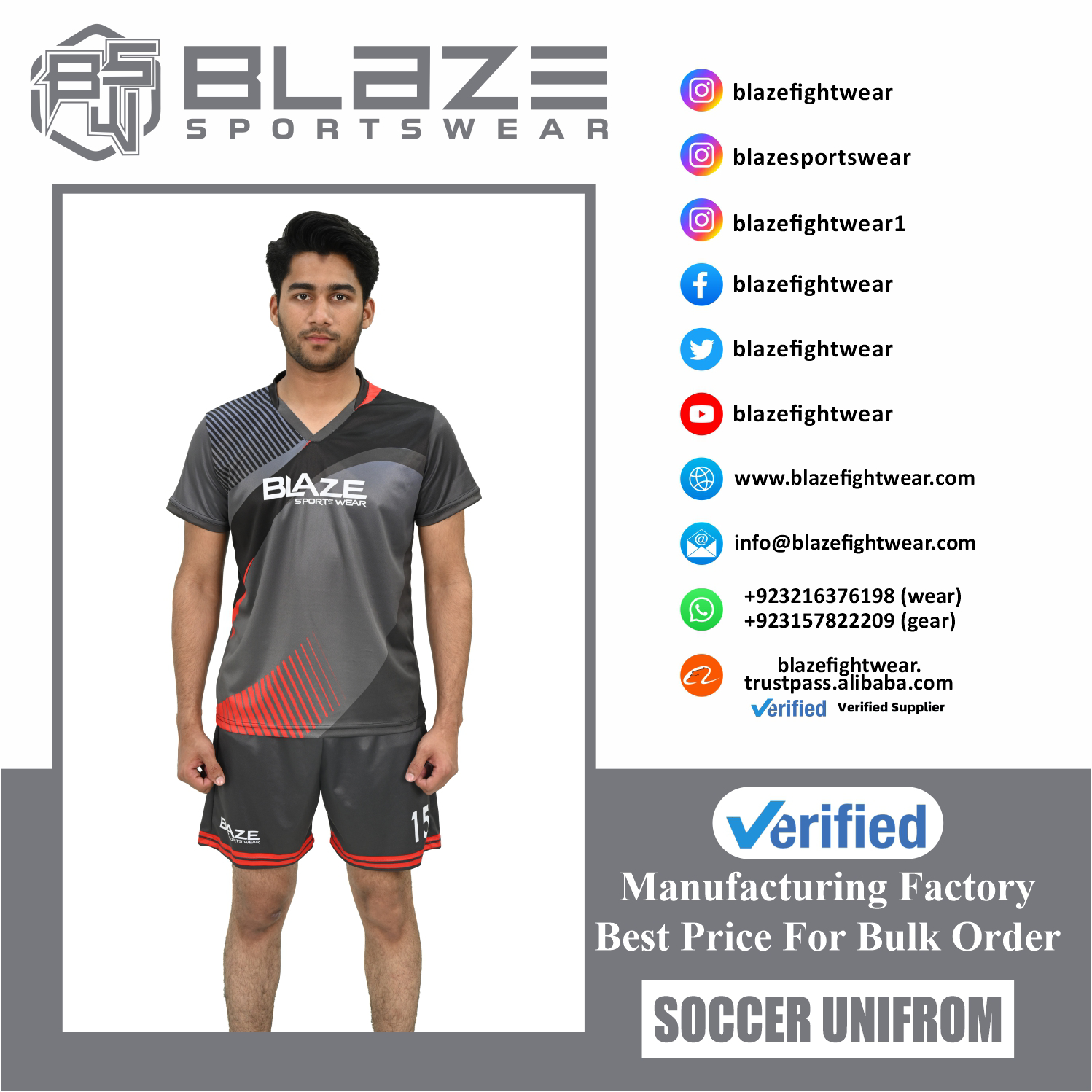 New Design Custom Soccer Jersey Training Football Set Man and Boy Football Kit Soccer Jersey Uniform - view 5