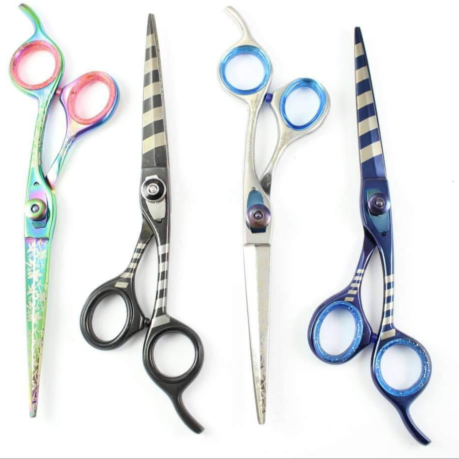 Stainless steel Rose Gold Dog Grooming Scissors Set Curved Chunkier Thinning Pet Scissors for pets