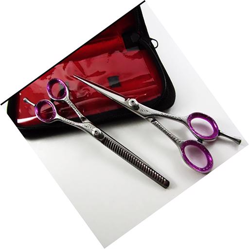 Professional 6-Inch Barber Scissors Thinning Cutting Sharp Tip Custom Logo Stainless  - view 13