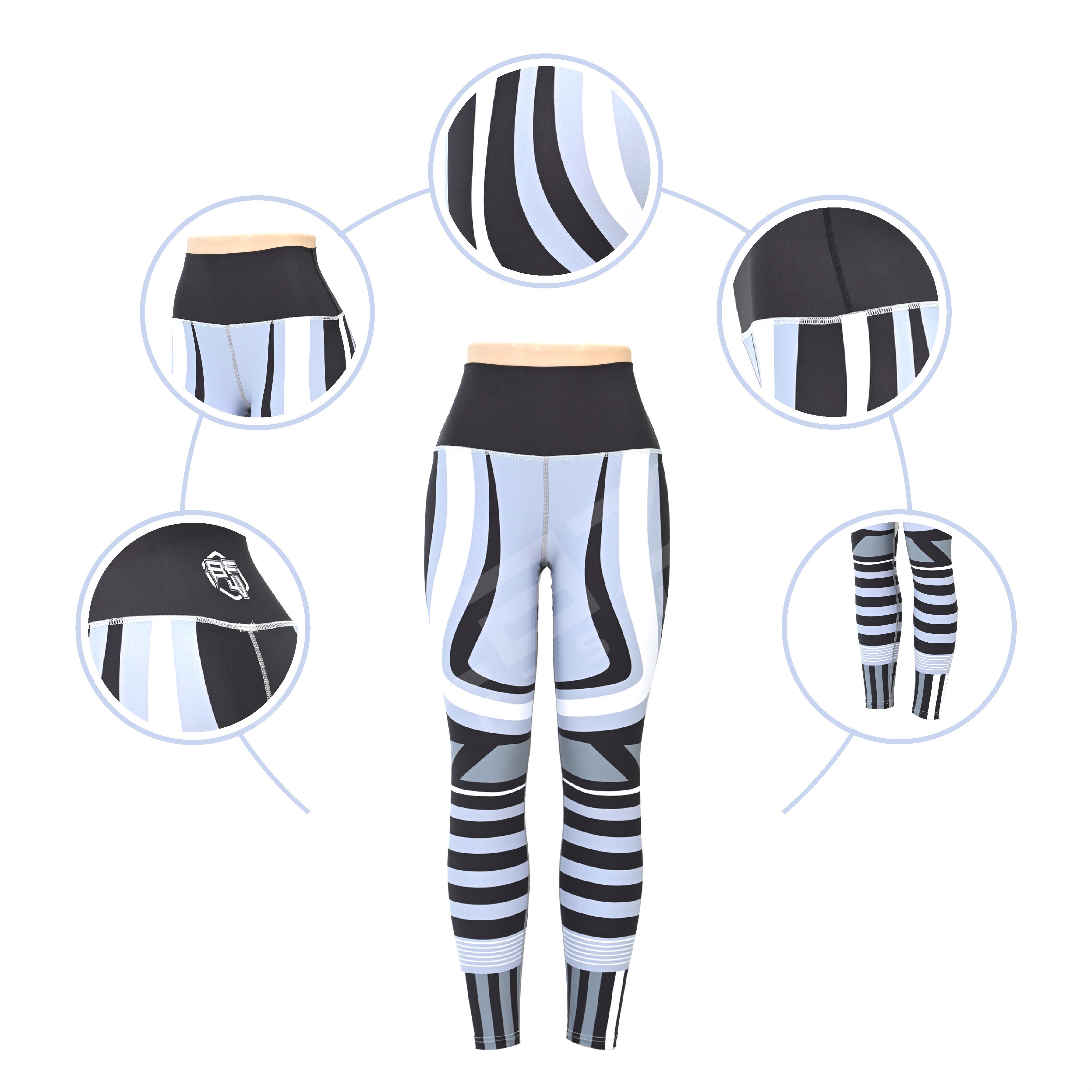 Personalized High Rise Exercise Leggings: Moisture-Control Yoga Bottoms for Unrivaled Comfort - view 5