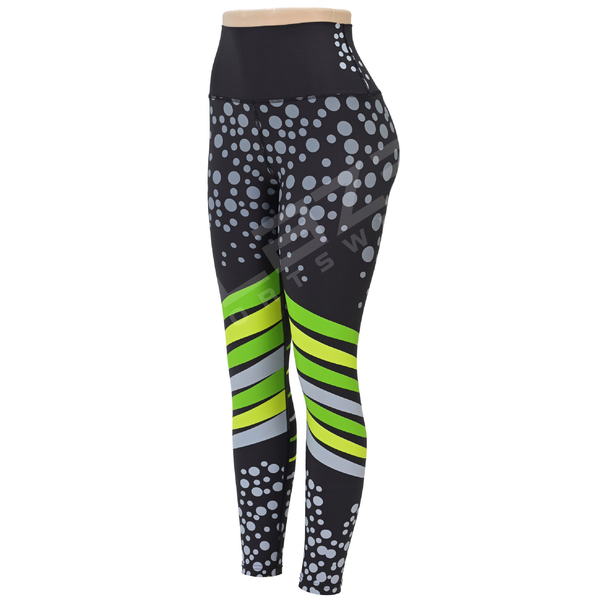 Customized High Waist Workout Sports Yoga pants Breathable Sweat Wicking Leggings 