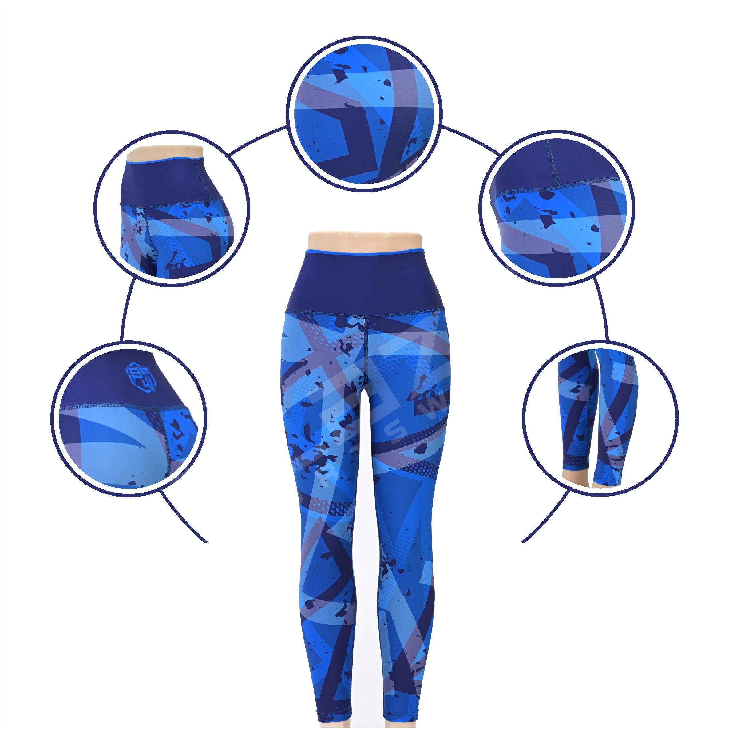 Tailored High Waist Workout Sports Yoga pants Breathable Sweat Wicking Leggings - view 5