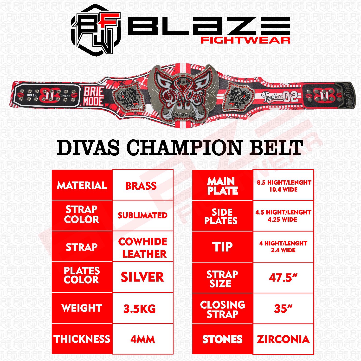 Divas Bella signature series title Replica belt genuine leather belts - view 11