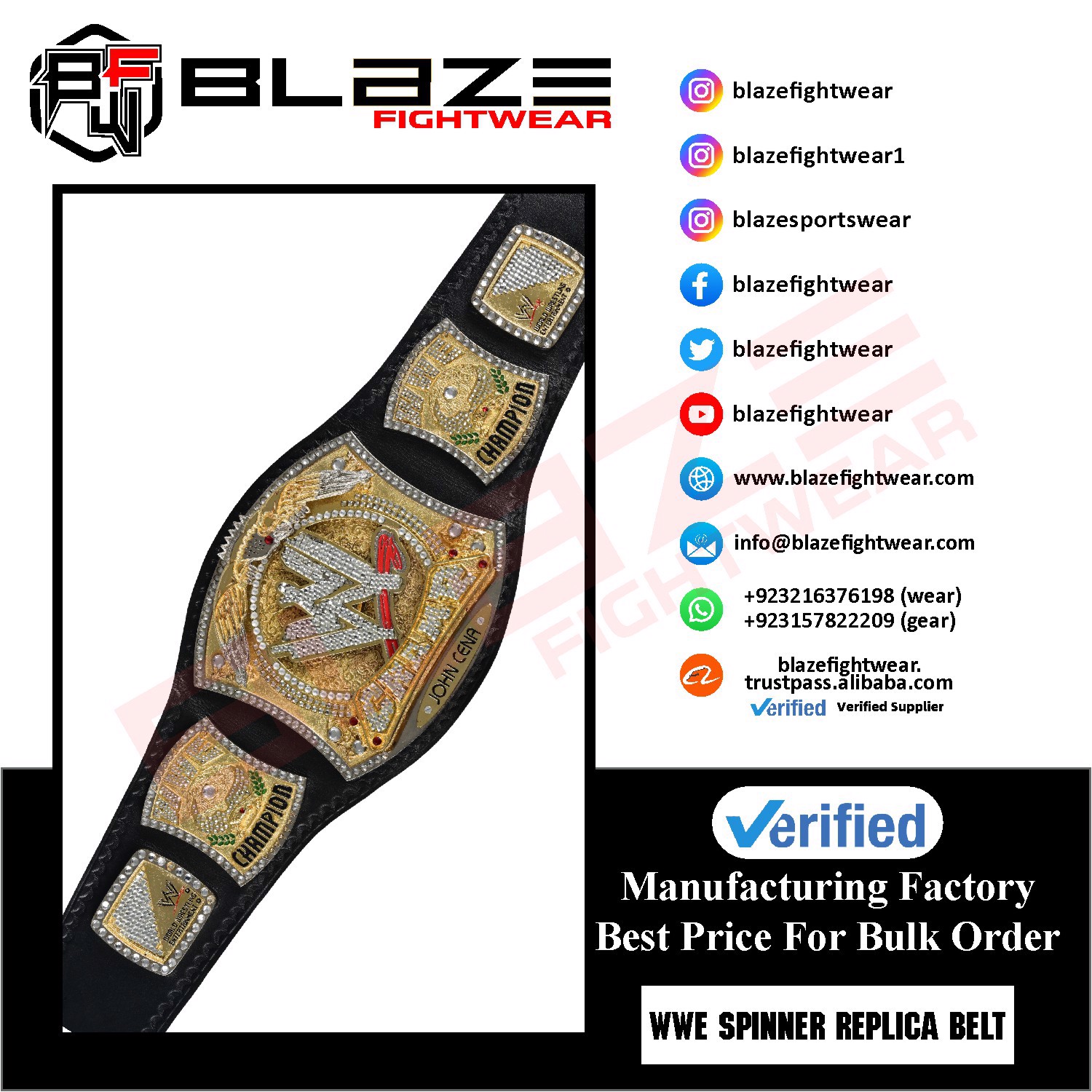WWE Spinner belt title Replica belt genuine leather belts  - view 14