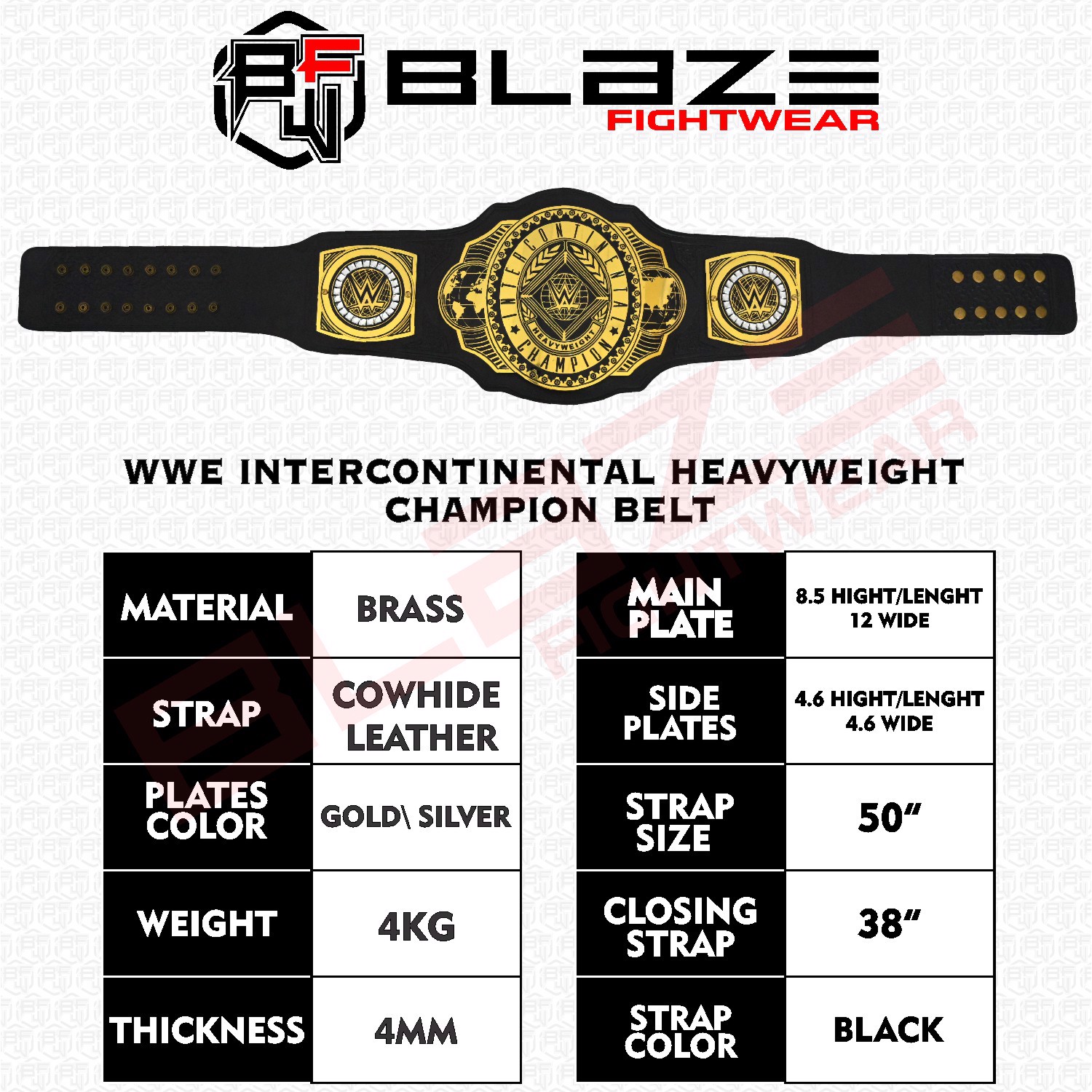 WWE new intercontinental title Replica belt genuine leather belts 