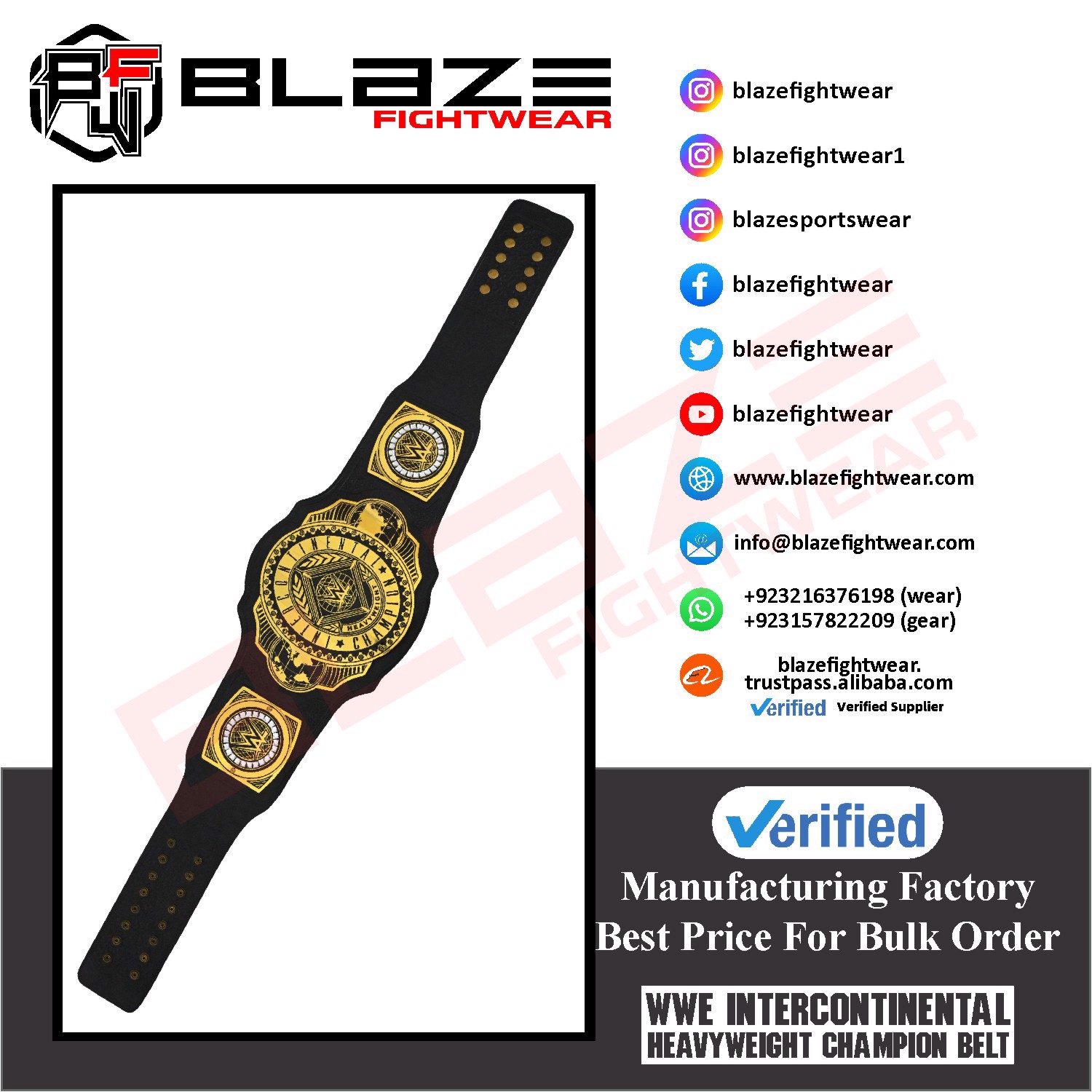 WWE new intercontinental title Replica belt genuine leather belts  - view 9