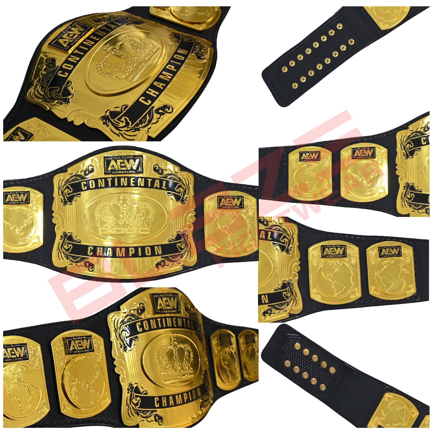 AEW Continental belt title Replica belt genuine leather belt - view 8