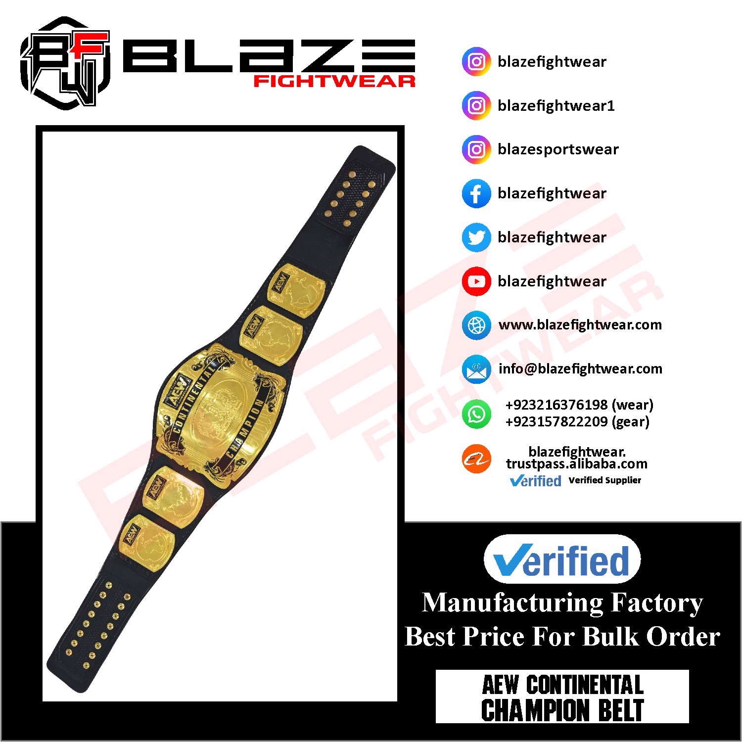 AEW Continental belt title Replica belt genuine leather belt - view 9
