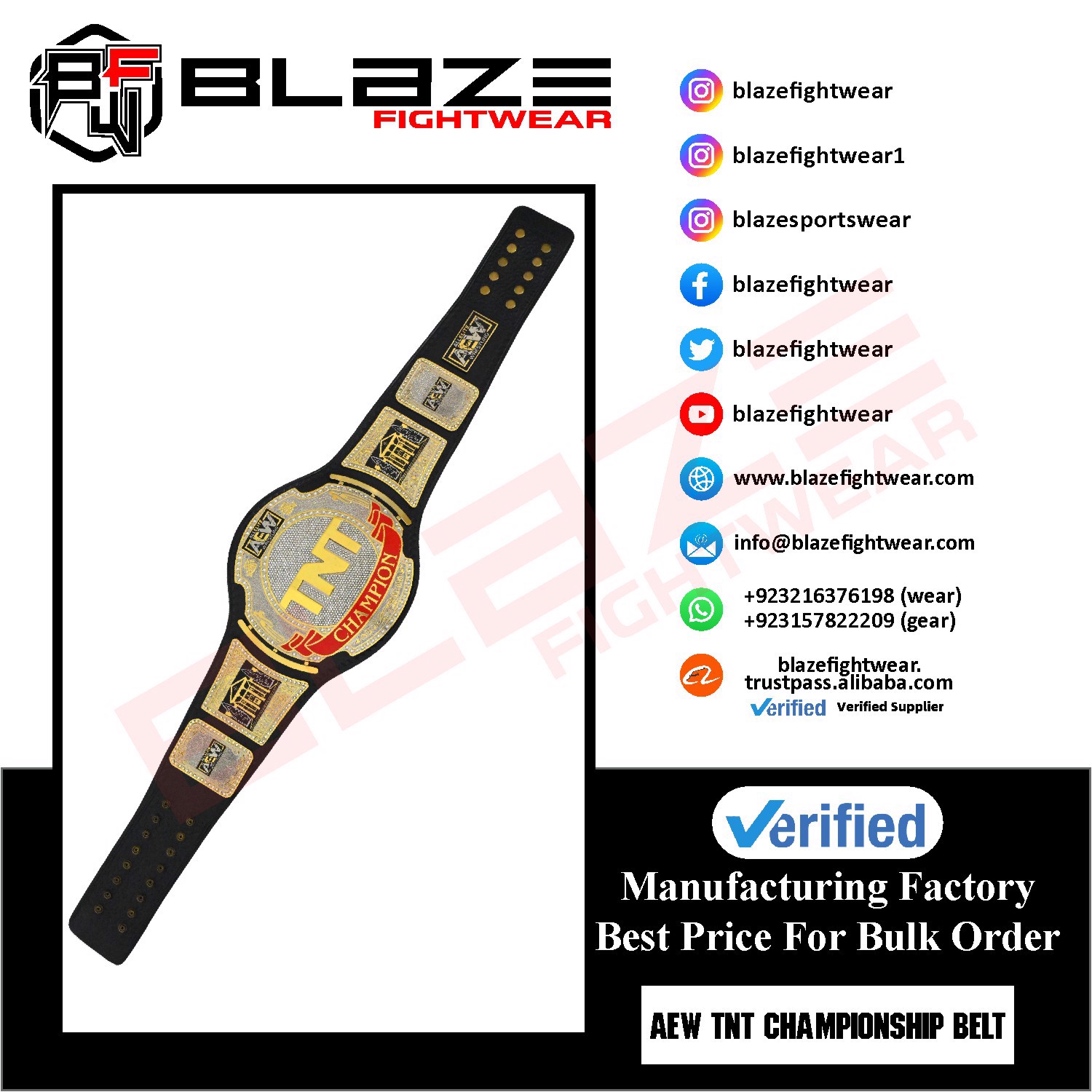 AEW TNT title belt Replica belt genuine leather belt - view 13