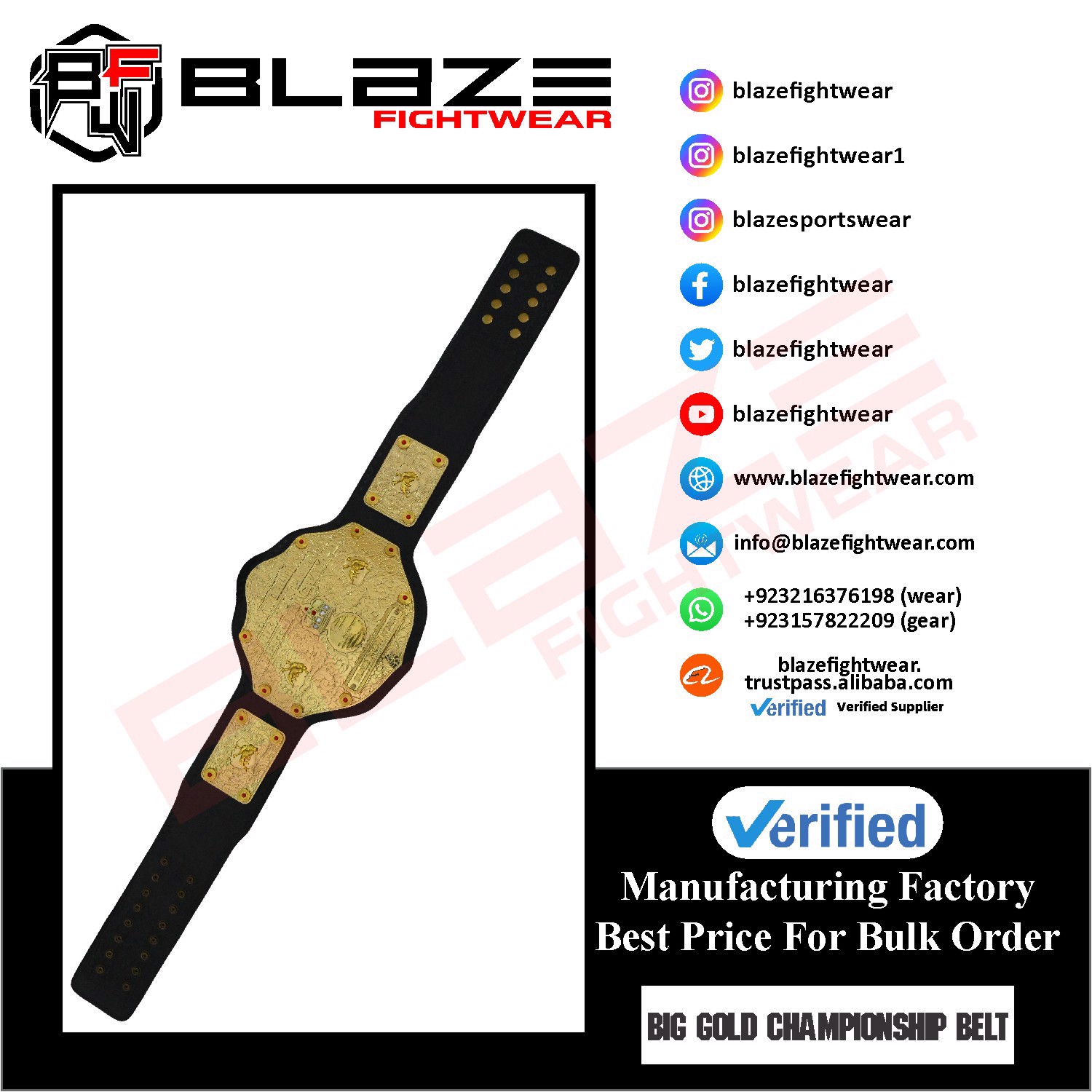 Big gold belt title Replica  belt genuine leather belt - view 9