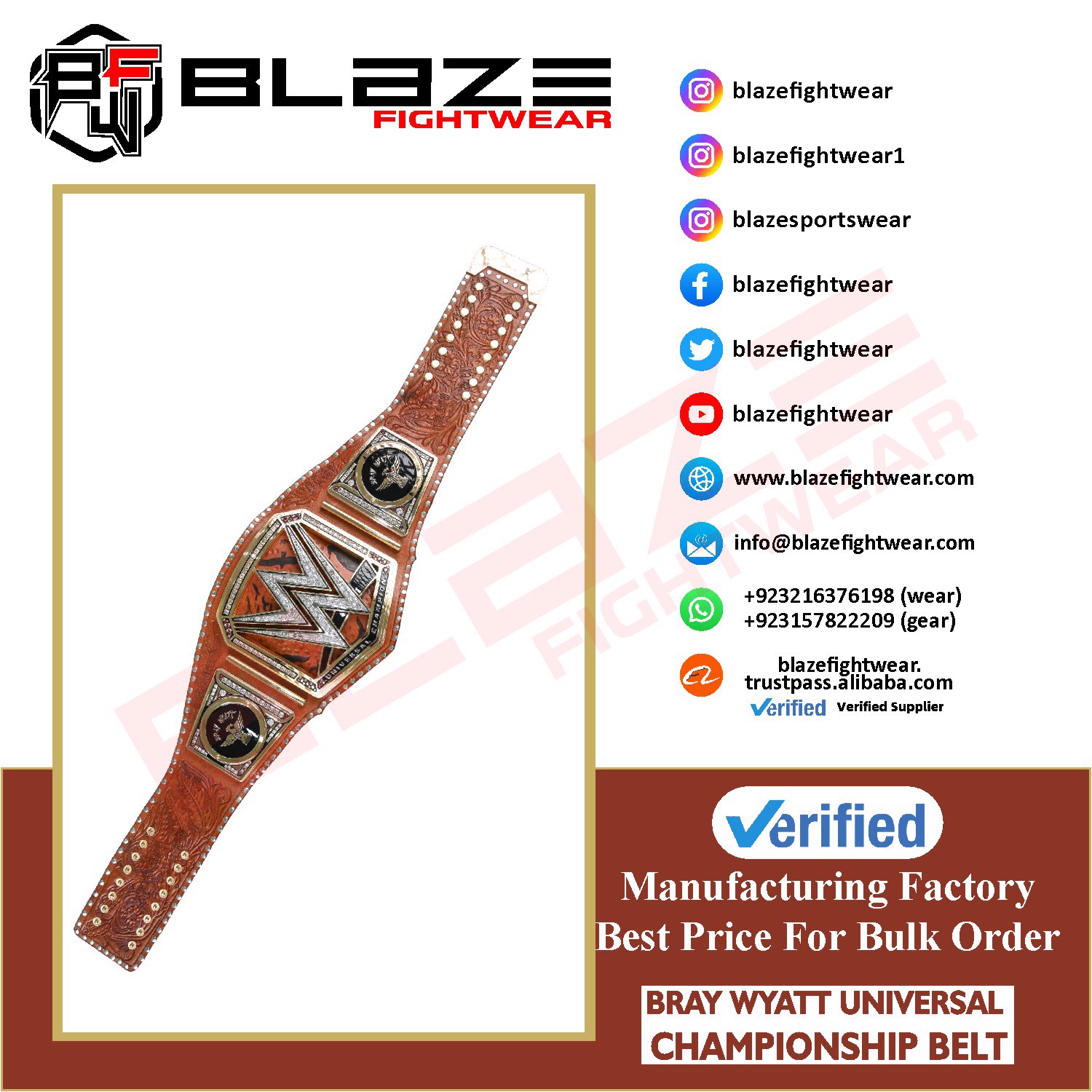 WWE Bray Wyatt belt title Replica belt genuine leather belt - view 11