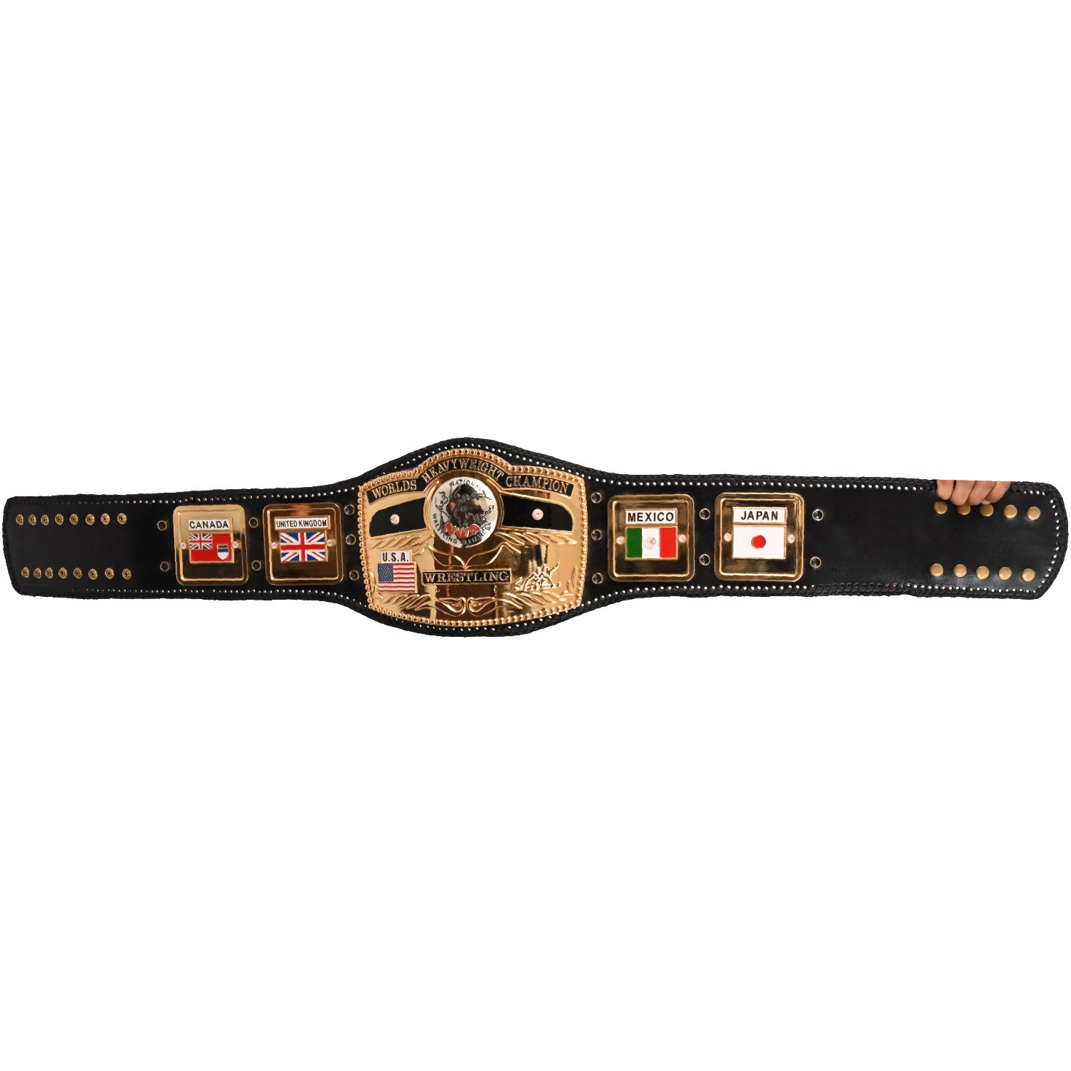 Domed Globe Championship  Belt Multi Color Stones Wrestling Belt