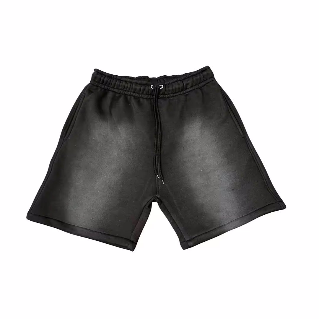 Trendy waist elastic jogger gym running shorts stone washed vintage cargo shorts for men