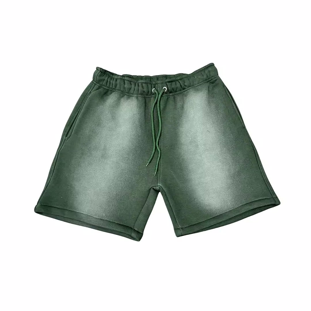 Trendy waist elastic jogger gym running shorts stone washed vintage cargo shorts for men - view 5