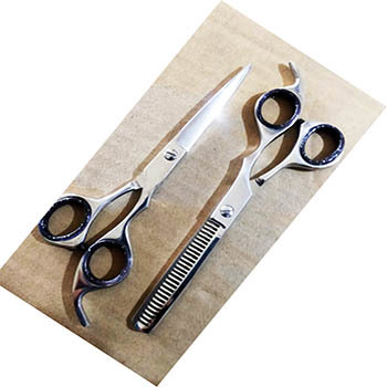Professional 6-Inch Barber Scissors Thinning Cutting Sharp Tip Custom Logo Stainless Steel 4Cr13 