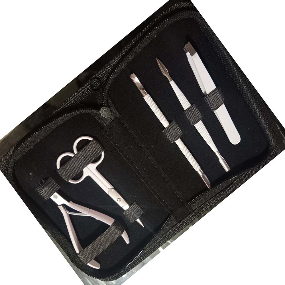 Manicure Set Nail Clippers Pedicure Kit 4 Pieces Stainless Steel Acrylic Nail Kits Nail Care Tools  - view 4
