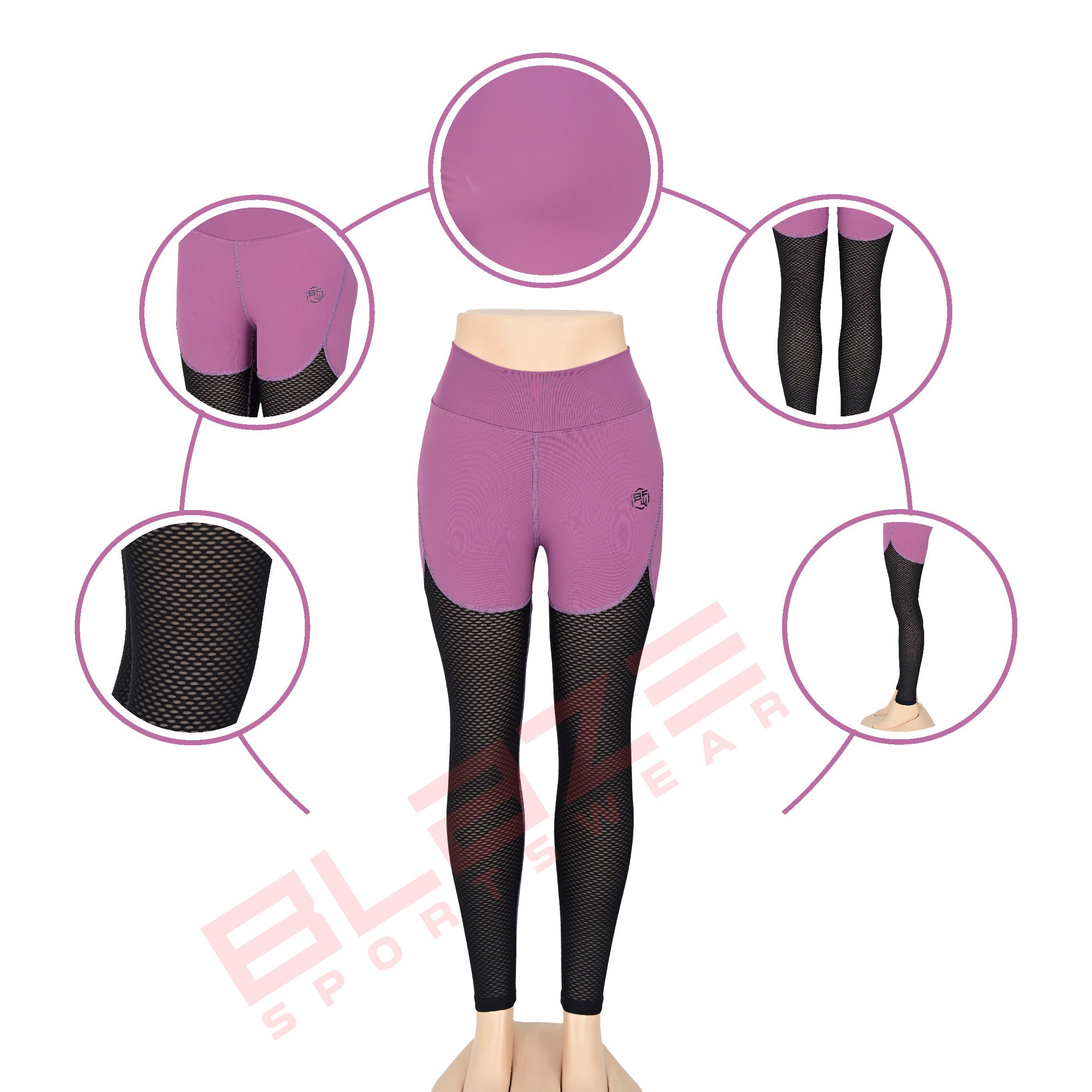 Customize High Waist Workout Sports Yoga pants Breathable Sweat Wicking Leggings  - view 6