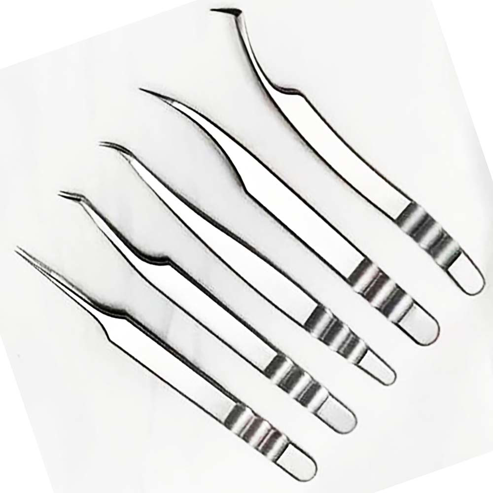 Eyelash Tweezer fiber tip tweezer set lash extensions accessories eyelash tools Tweezers Eye Lash