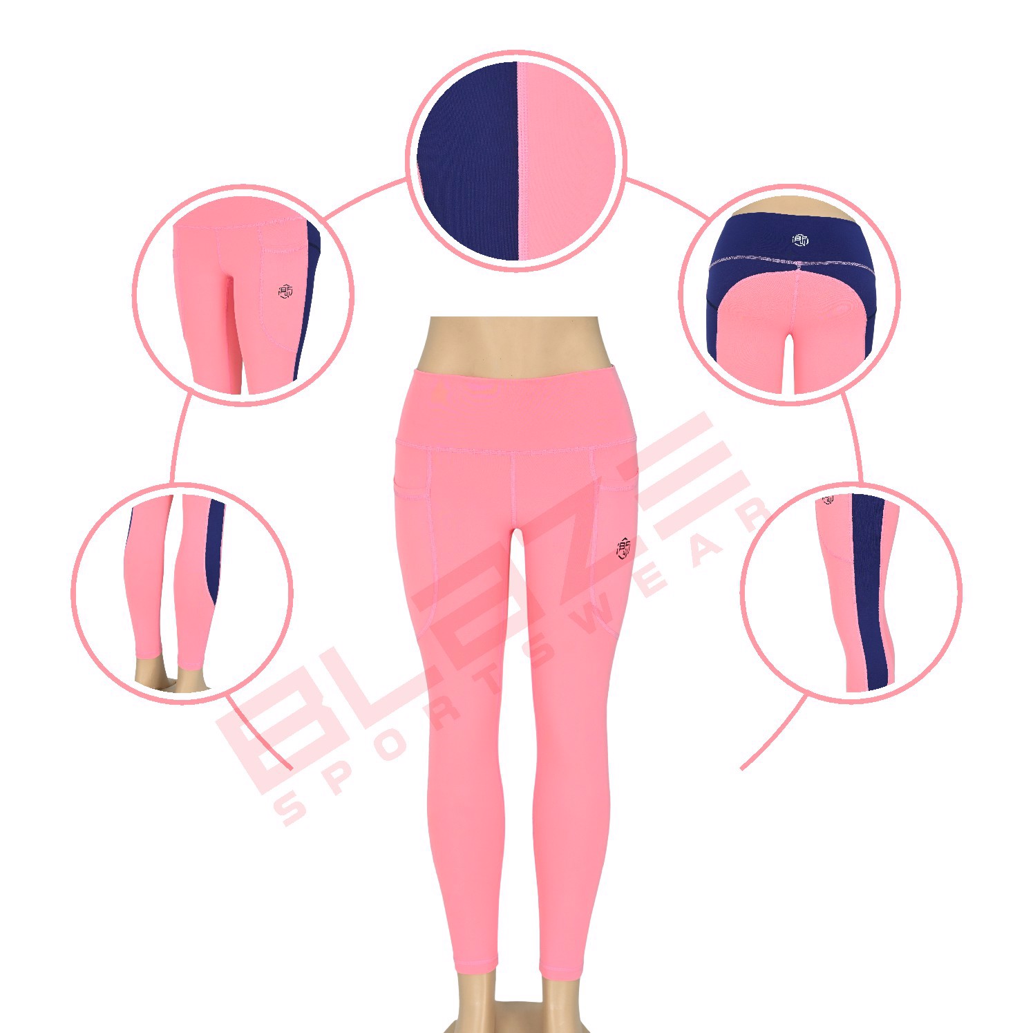 customizable, high-waisted yoga pant breathable sweat-wicking leggings in plus sizes comfortable fit - view 6