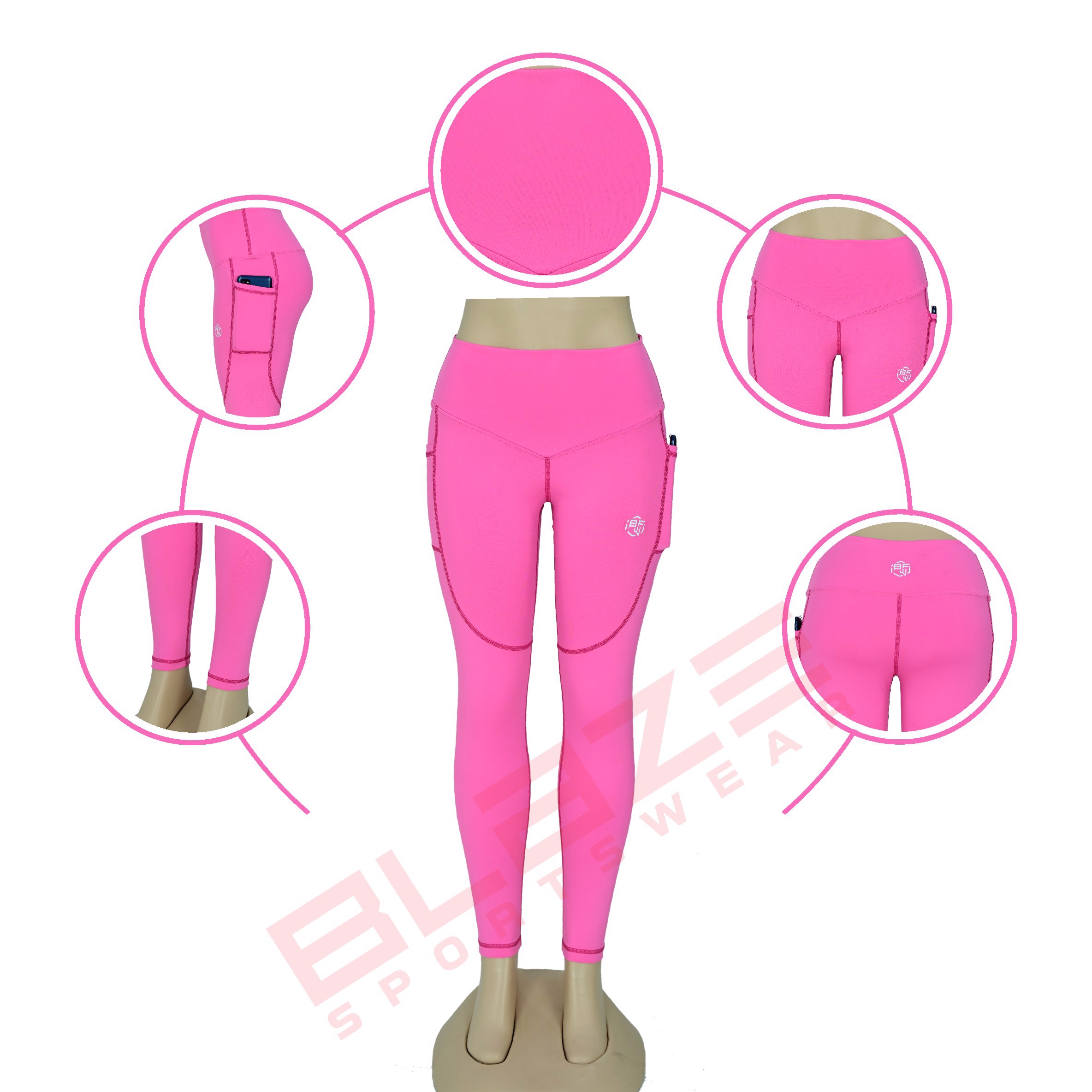 Personalize leggings for workout and fitness wear  lightweight, breathable,Sweat Wicking Leggings  - view 6