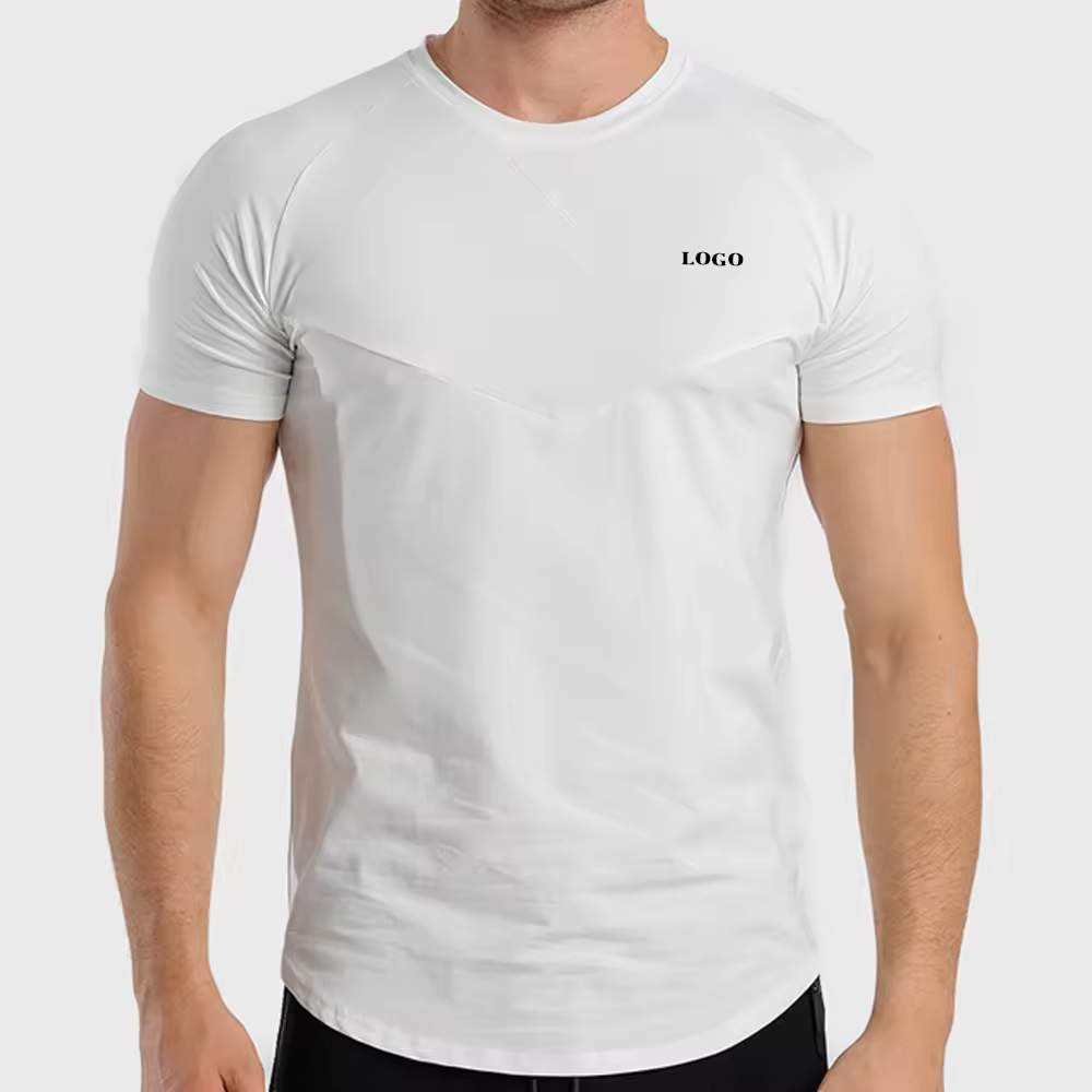 Wholesale Customizable Round Neck T Shirt Workout Designed oversized t shirt men - view 3