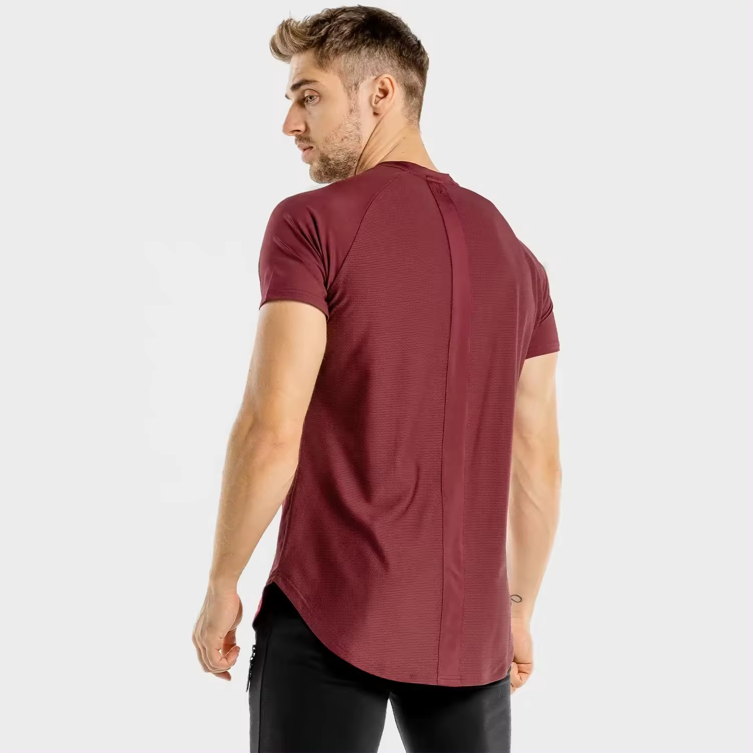 Wholesale US Size Fitness Apparel Men's Gym Sport T Shirts Breathable High Elastic Quick t shirt - view 3