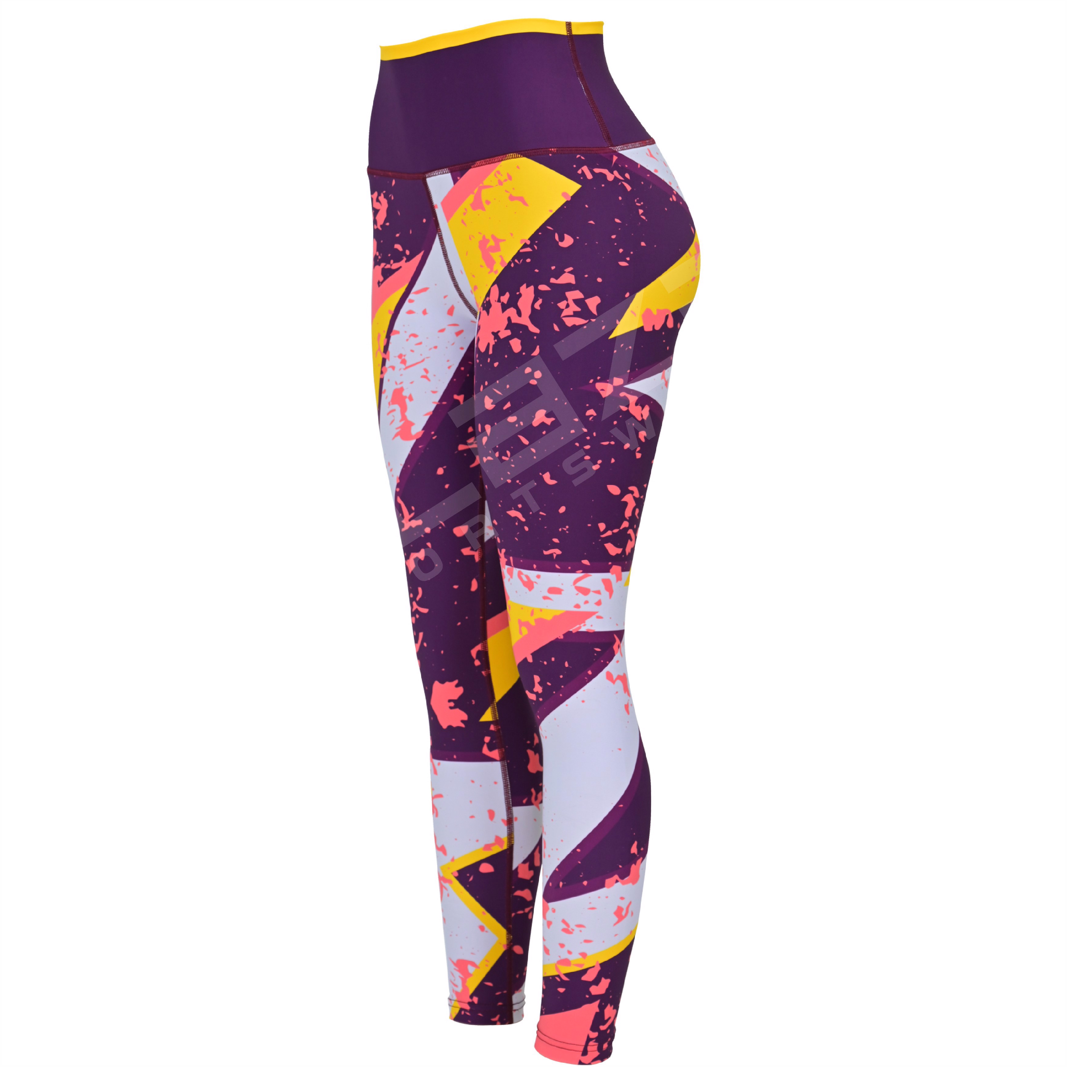 Customized High Waist Workout Sports Yoga pants Breathable Sweat Wicking Leggings  - view 2