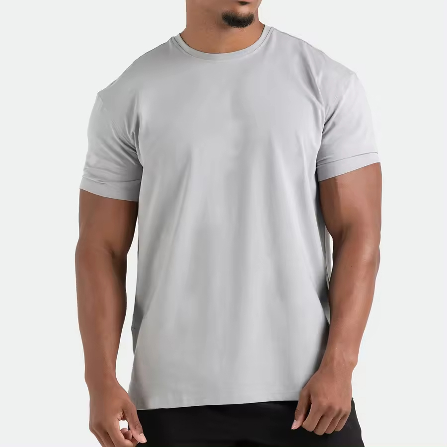 Wholesale Gym Casual T Shirt Round Neck Custom Logo Printing Men T Shirt - view 3