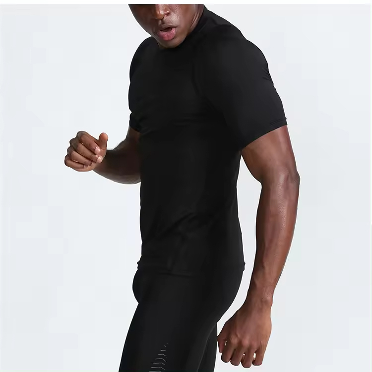 Athletic High Quality Plain Sportswear Breathable Slim Fit T Shirts Custom Logo Shirt Short Sleeve