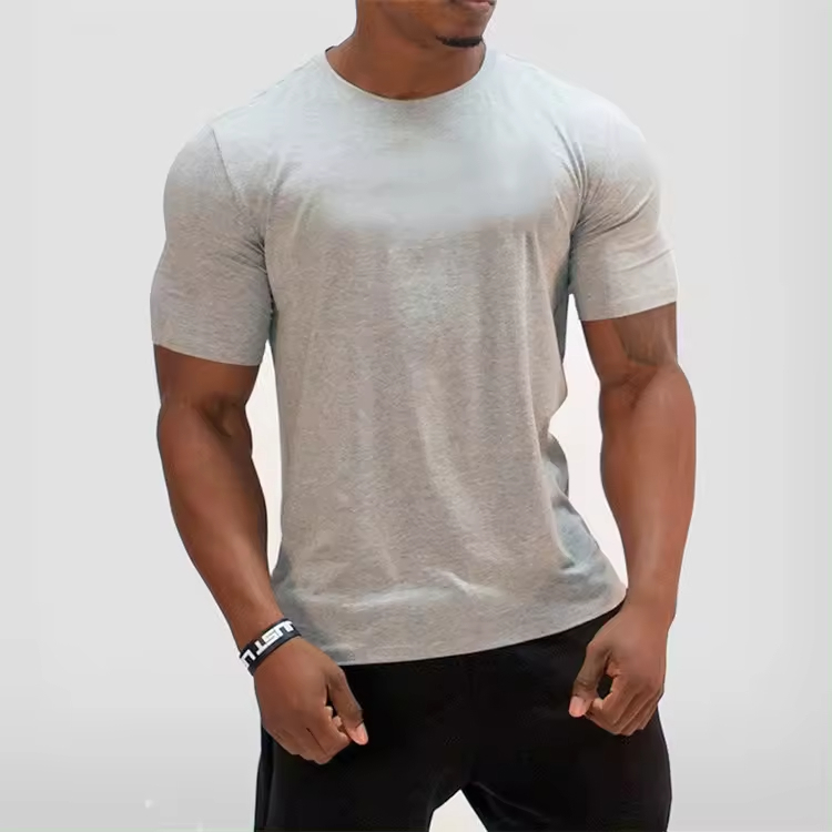 Athletic High Quality Plain Sportswear Breathable Slim Fit T Shirts Custom Logo Shirt Short Sleeve - view 6