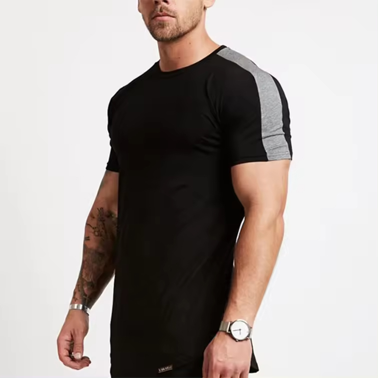 Wholesale US Size Fitness Apparel Men's Gym Sport T Shirts Breathable gym t shirt
