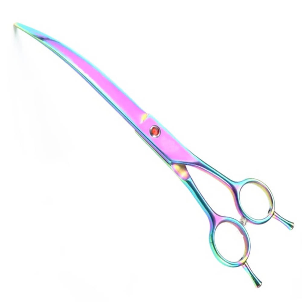 Stainless steel Rose Gold Dog Grooming Scissors Set Curved Chunkier Thinning Pet Scissors for pets