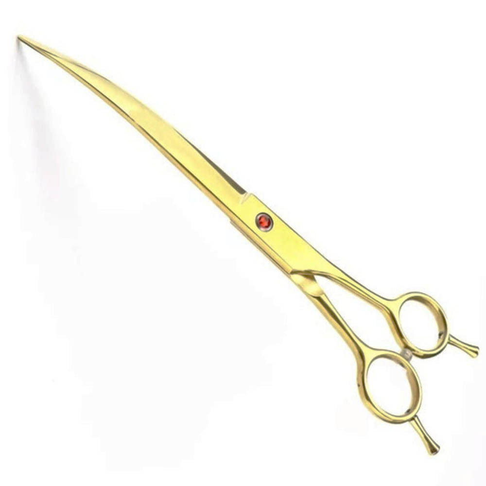 Stainless steel Rose Gold Dog Grooming Scissors Set Curved Chunkier Thinning Pet Scissors for pets - view 2