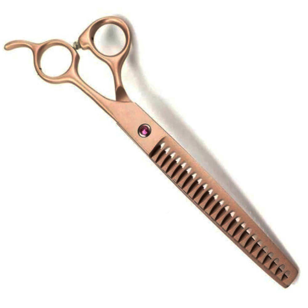 Stainless steel Rose Gold Dog Grooming Scissors Set Curved Chunkier Thinning Pet Scissors for pets - view 2