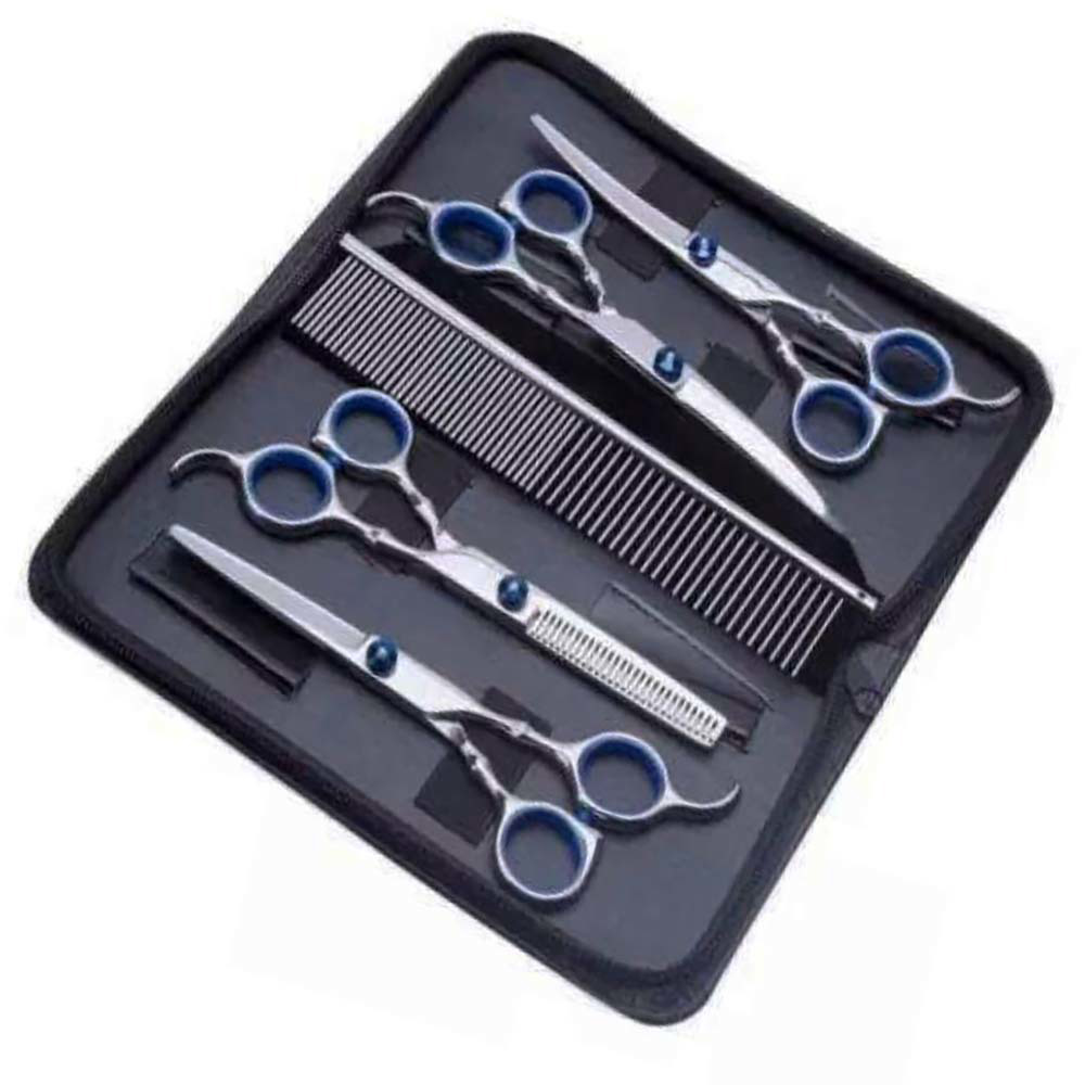  Stainless steel Rose Gold Dog Grooming Scissors Set Curved Chunkier Thinning Pet Scissors for pets - view 3