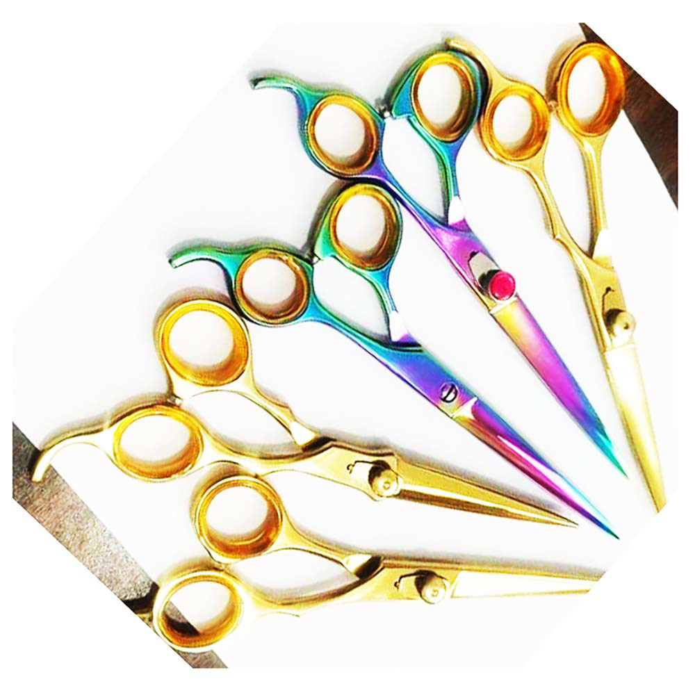  Stainless steel Rose Gold Dog Grooming Scissors Set Curved Chunkier Thinning Pet Scissors for pets - view 4