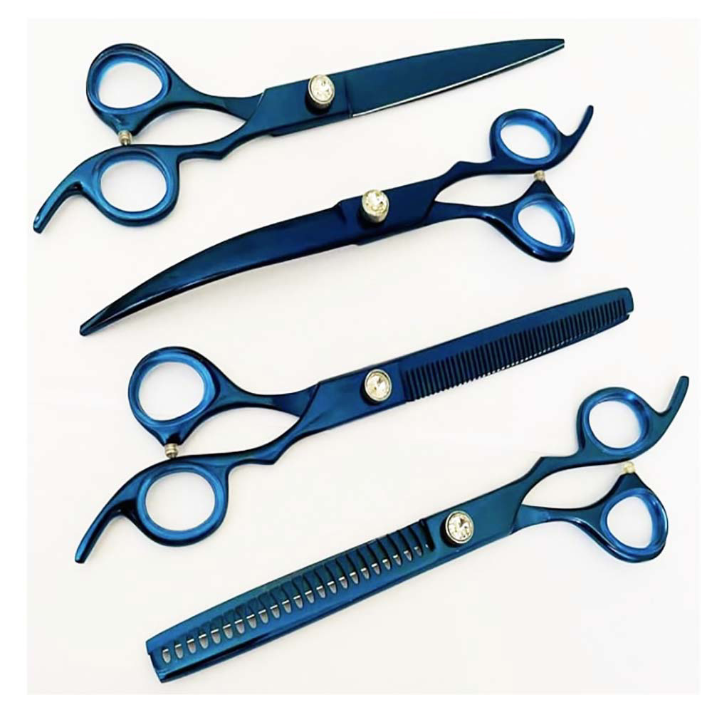 Stainless steel Rose Gold Dog Grooming Scissors Set Curved Chunkier Thinning Pet Scissors for pets - view 2