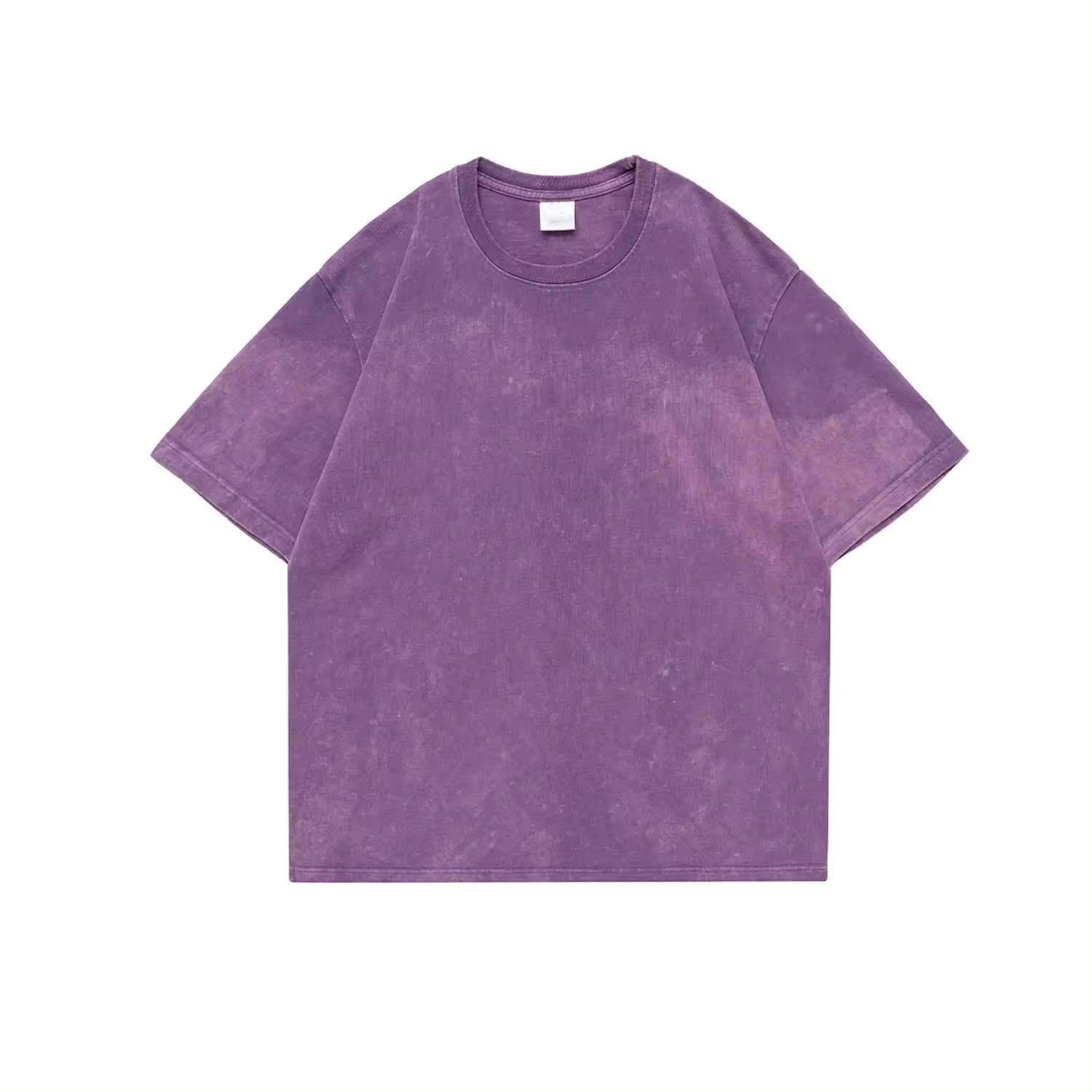 Baggy & Bleached Acid Wash T-Shirt with Dropped Shoulders (Adult, Free Size)