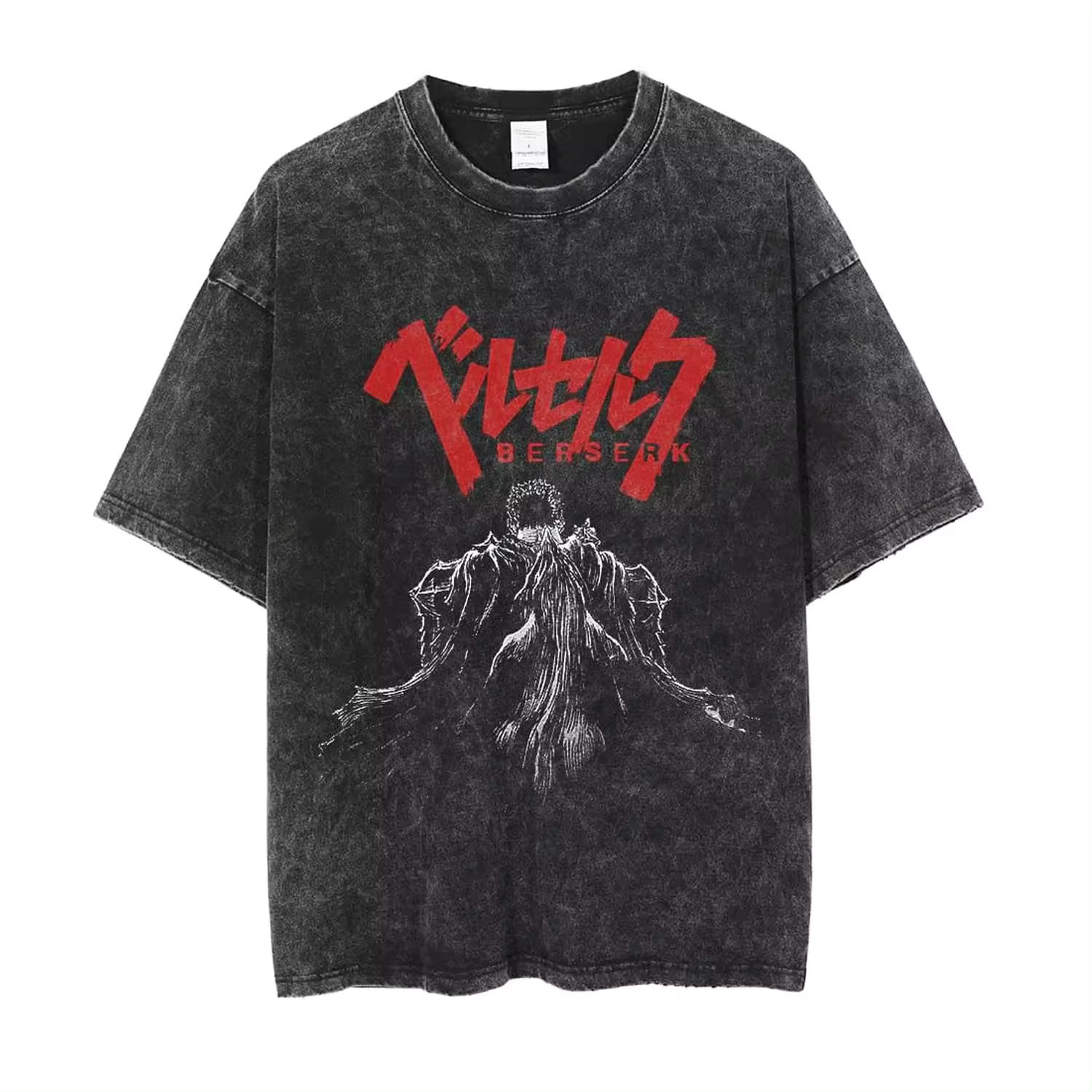 Baggy & Bleached Acid Wash T-Shirt with Dropped Shoulders (Adult, Free Size) - view 4