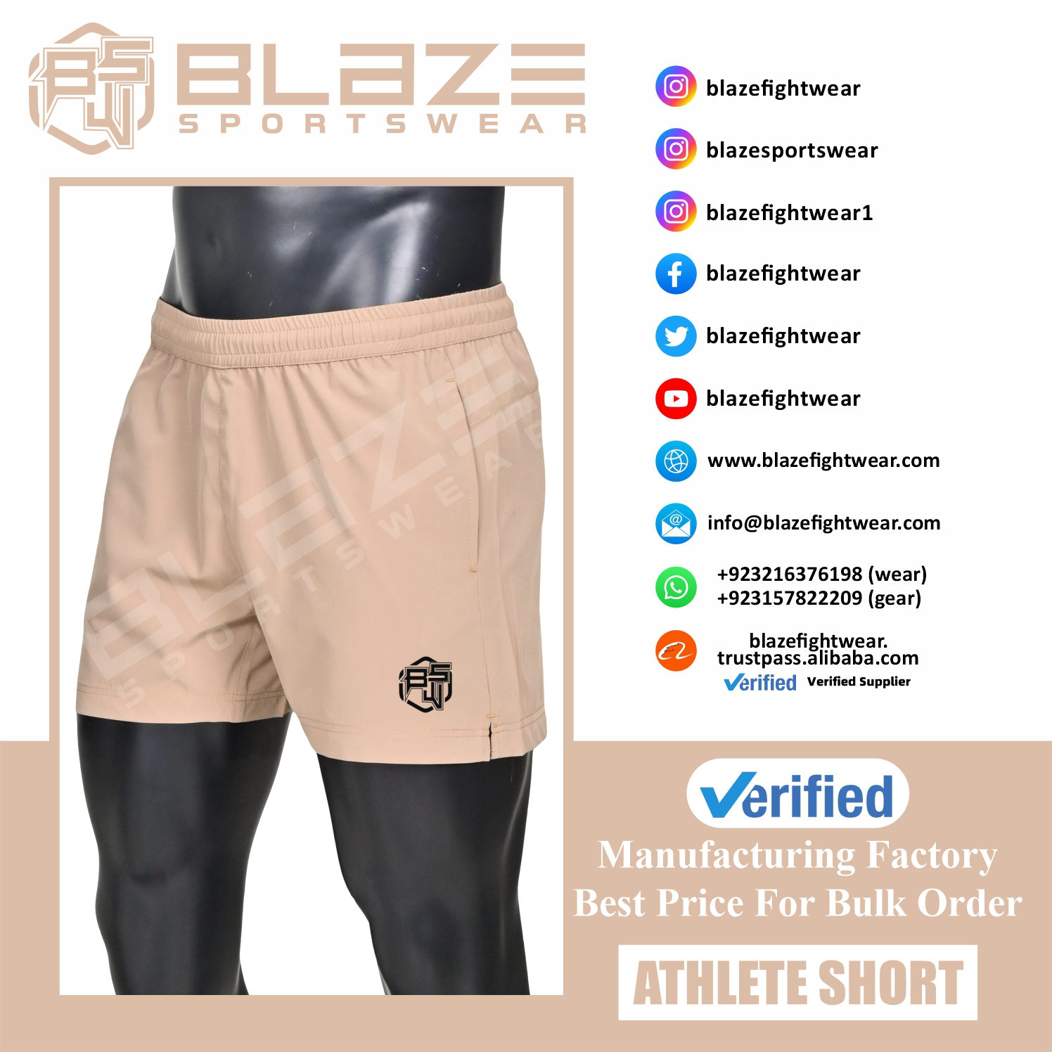 Wholesale workout medium length short outdoor training pant running short  - view 5