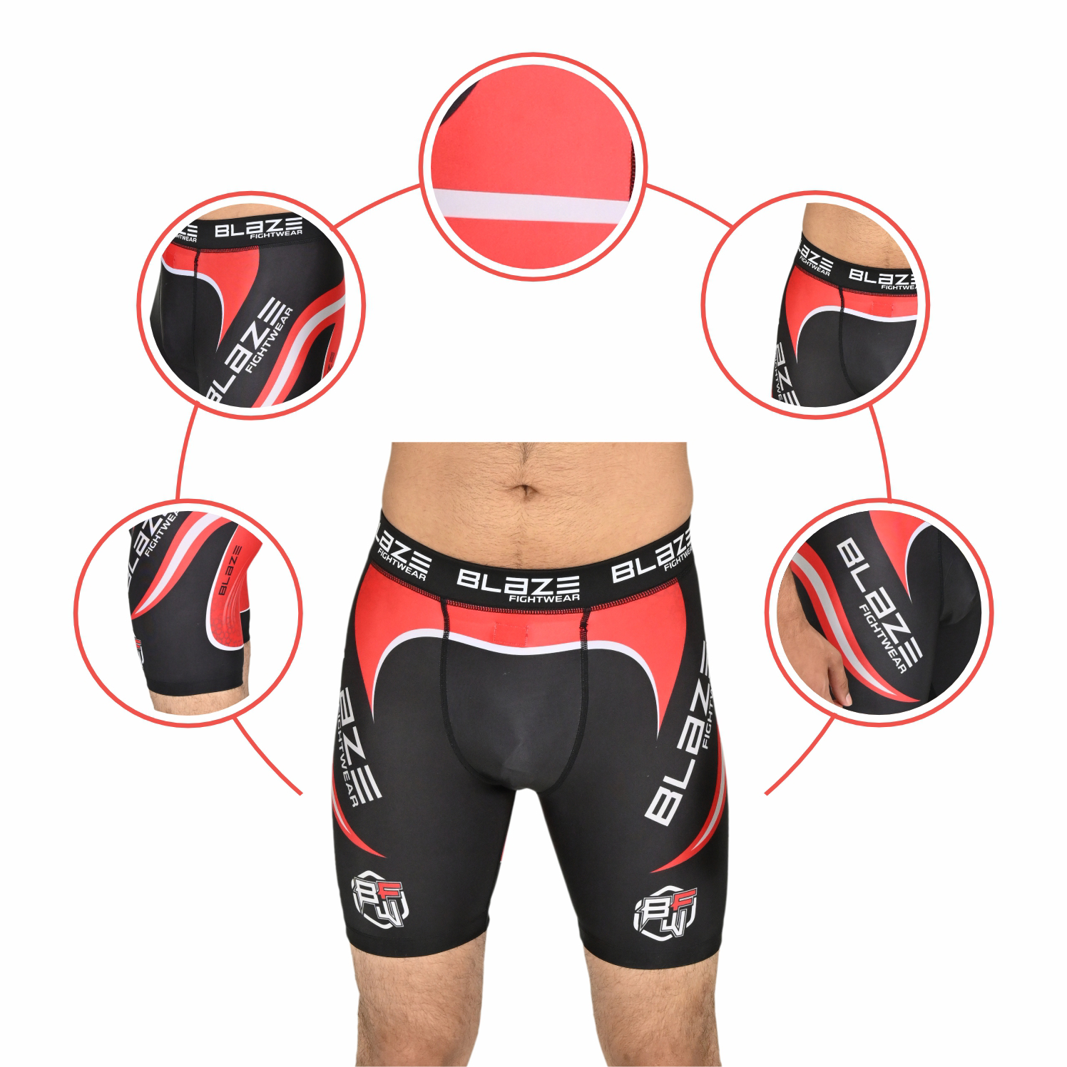 custom sublimation compression short running bjj workout short training and athlete compressinshort - view 6