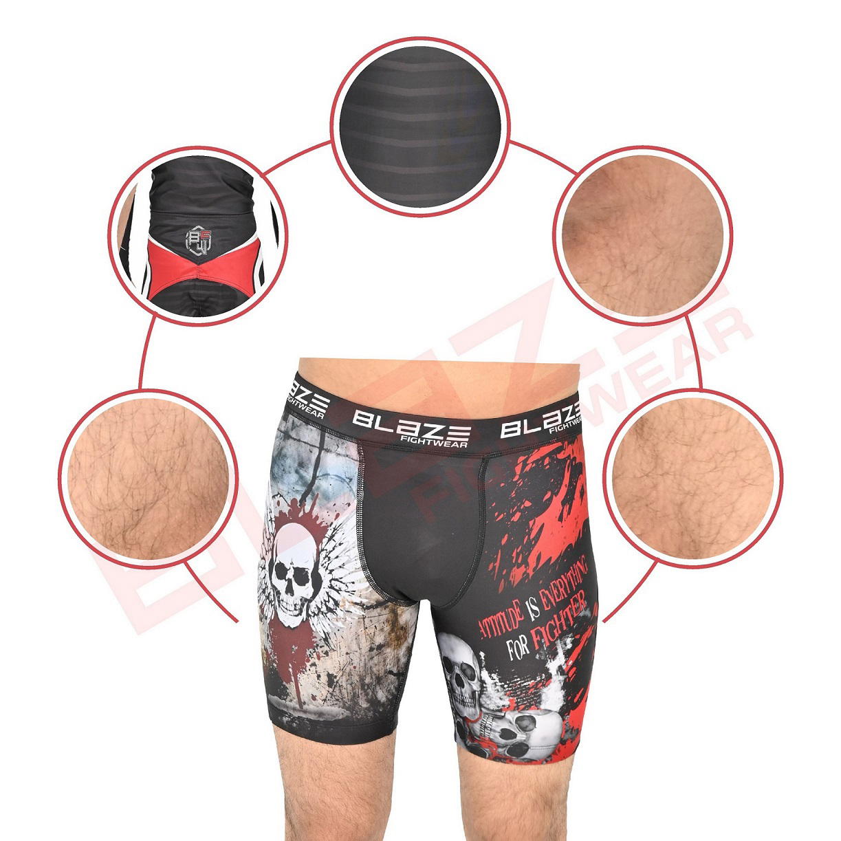 New custom sublimation compression short running bjj workout short training nogi compression short - view 7