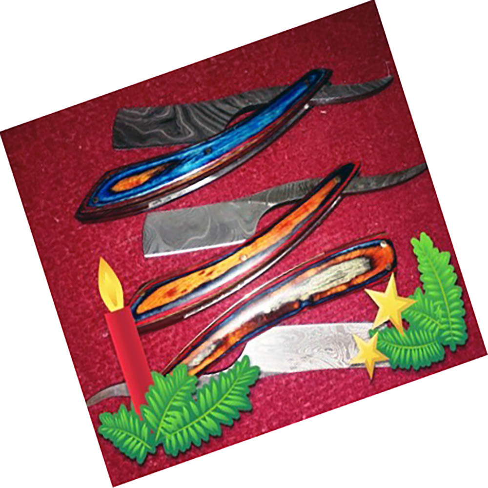 Professional Damascus Edge Barber Styling Razor Haircutting Styling Premium Stainless Steel Blades - view 5