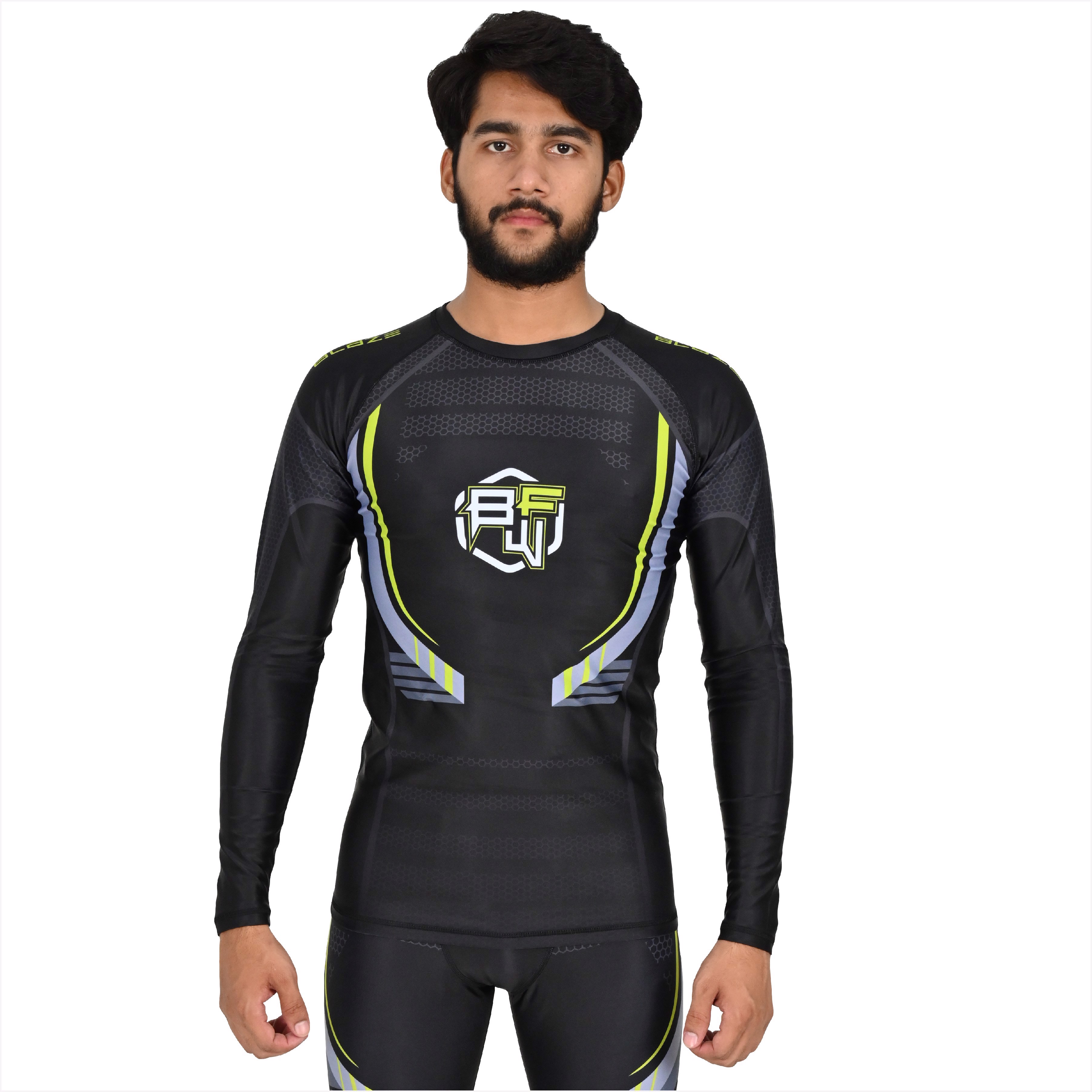 MMA Rash Guard full Sleeve Rash Guard OEM Sublimation printed High Quality BJJ Rash guard breathable - view 3