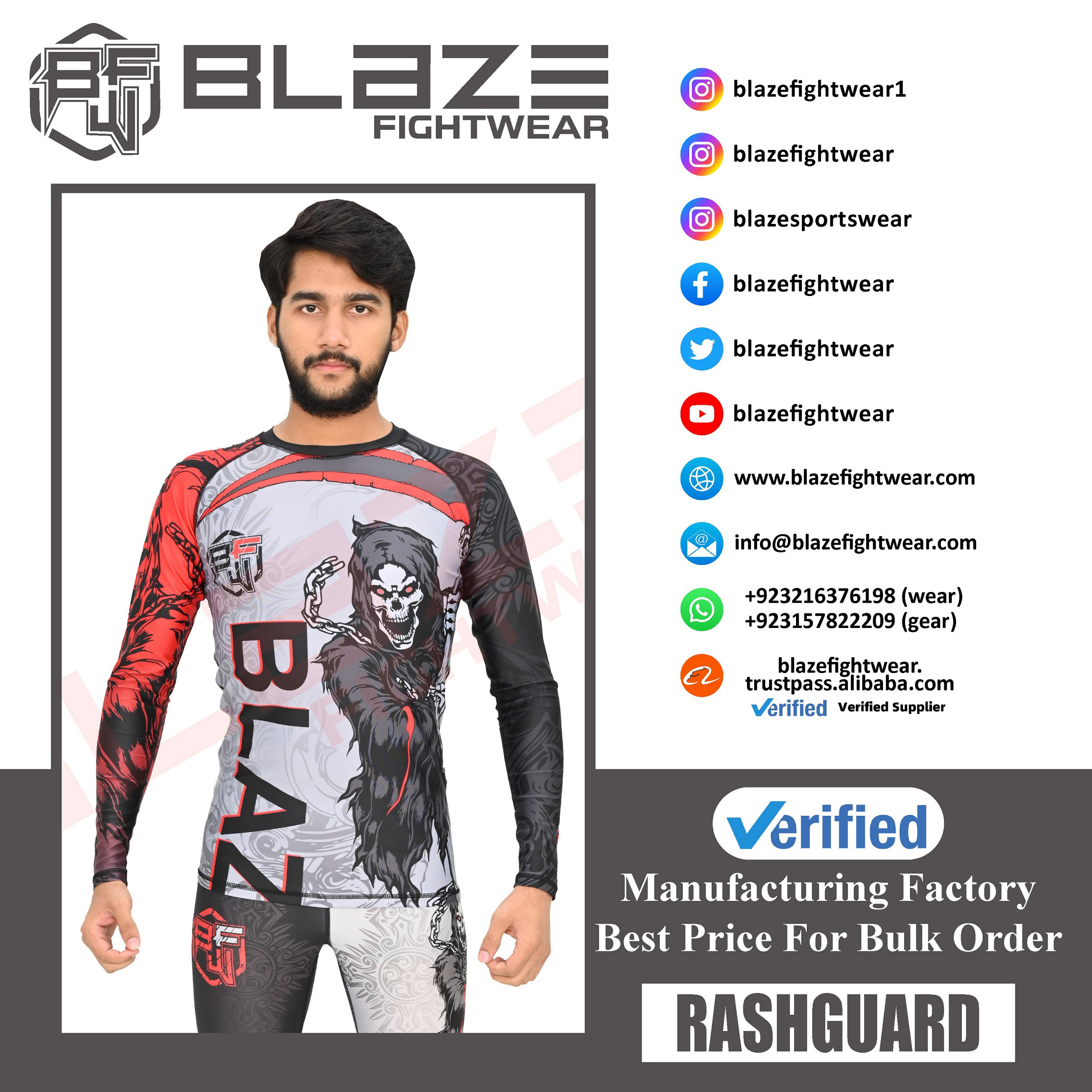 Customized  MMA RashGuard full Sleeve Rash Guard OEM Sublimation printed High Quality BJJ breathable - view 8