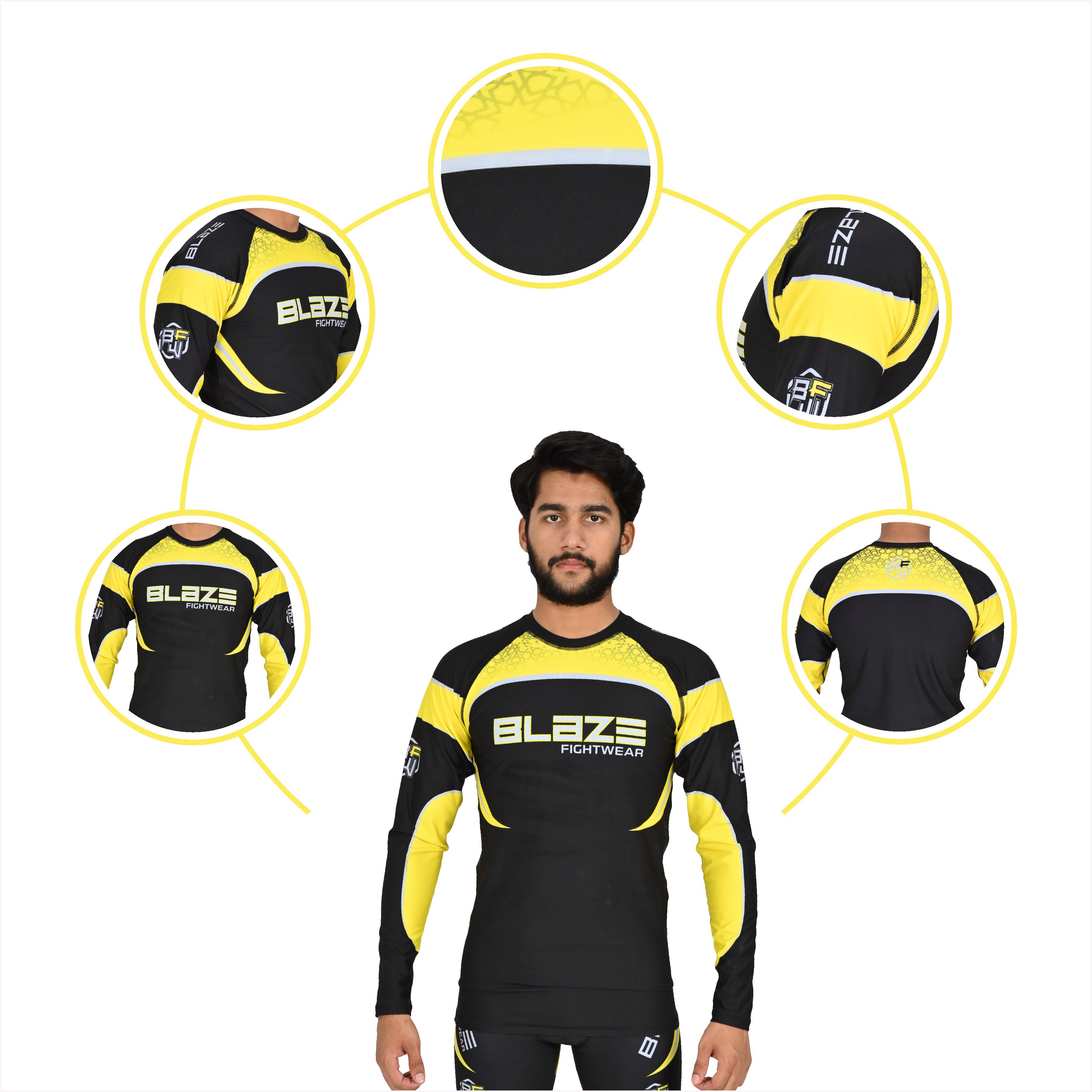 Customized MMA Rash Guard full Sleeve Rash Guard OEM Sublimation printed High Quality BJJ breathable - view 5