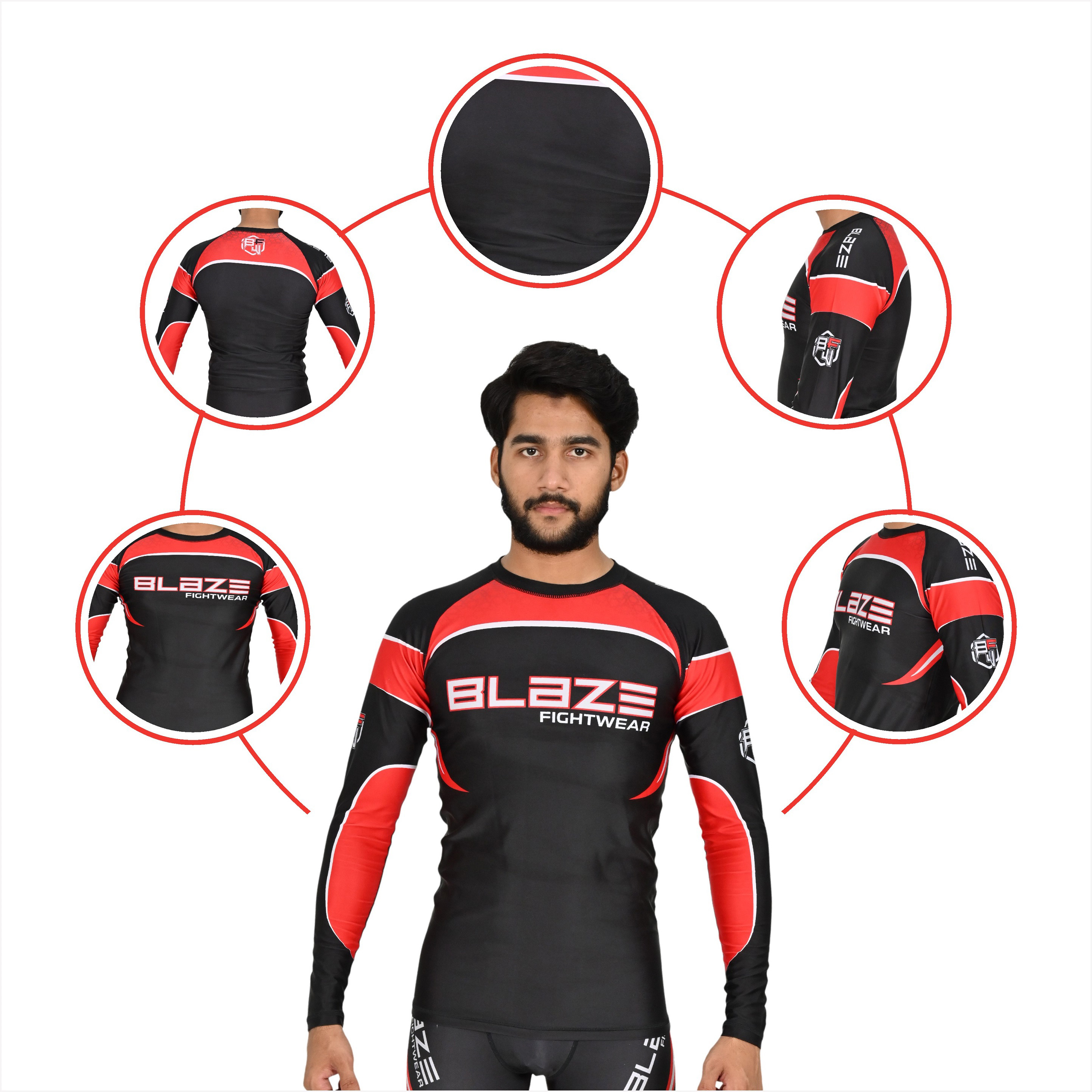 High Quality Custom Logo Rash guard Shirt Wholesale Custom Logo Fitness Swimming Shirts Printed  - view 5